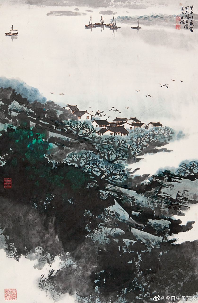 【 画家宋文治画笔下的太湖美景 】  #山水画# #国画
