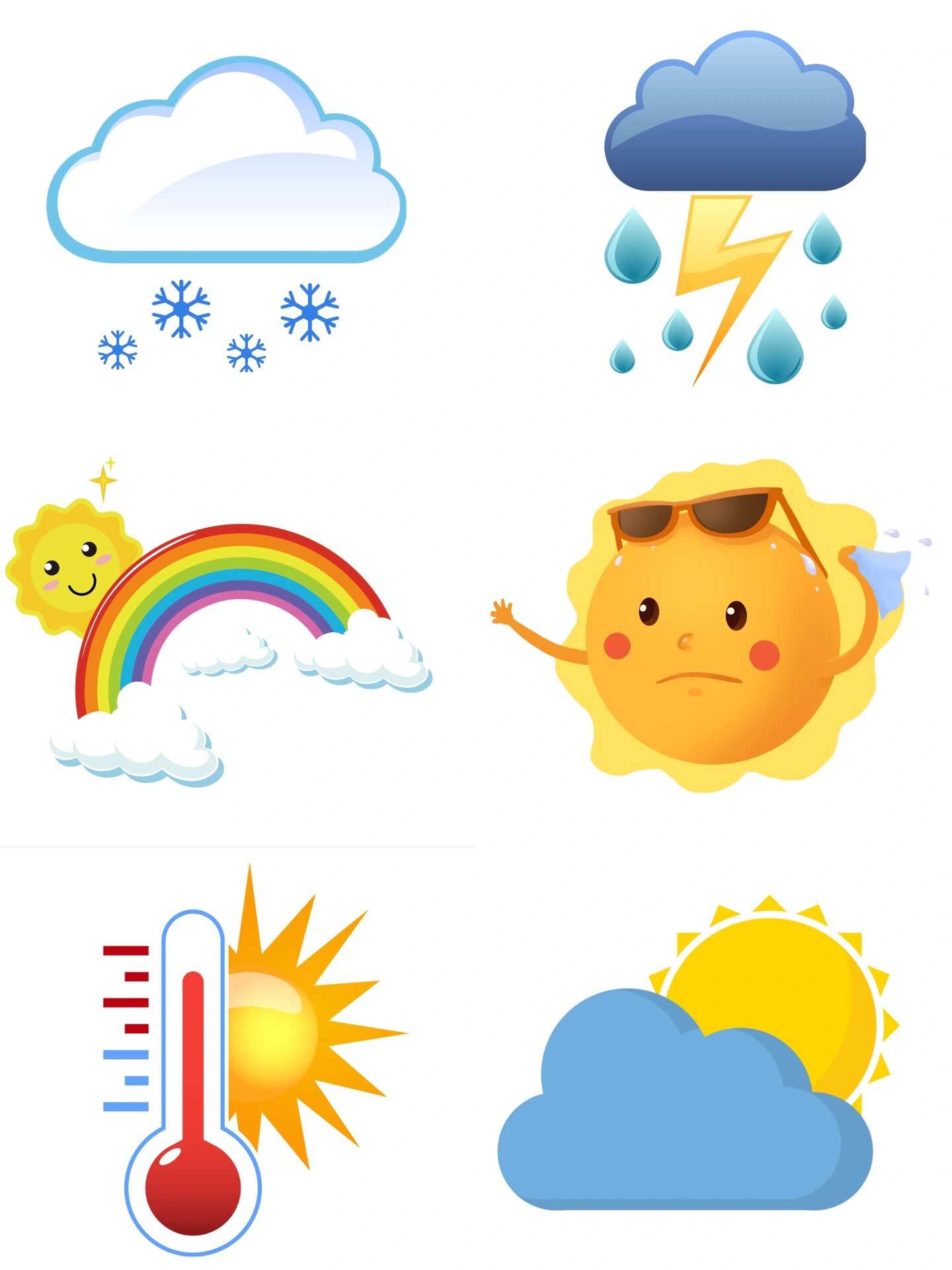 ⛅️天气图标卡通插画天气预报表情