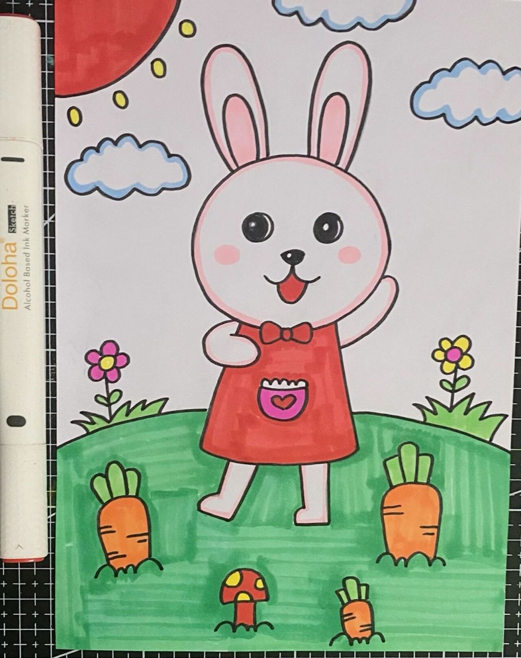 兔子的画法儿童画图片