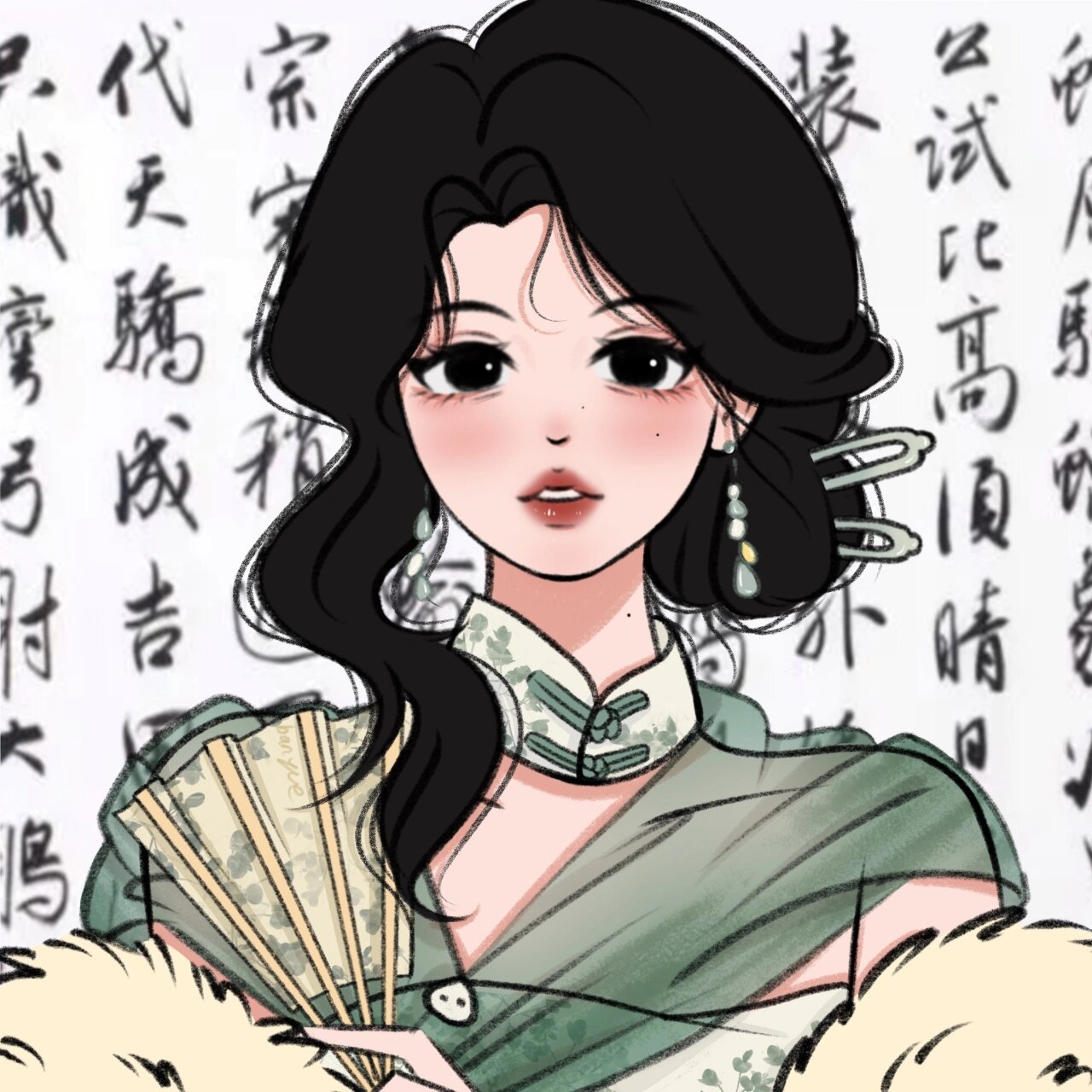 新中式头像|民国清冷大小姐