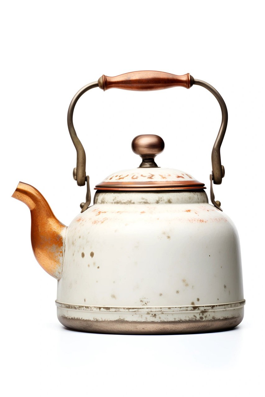 绘画素材:老式烧水壶