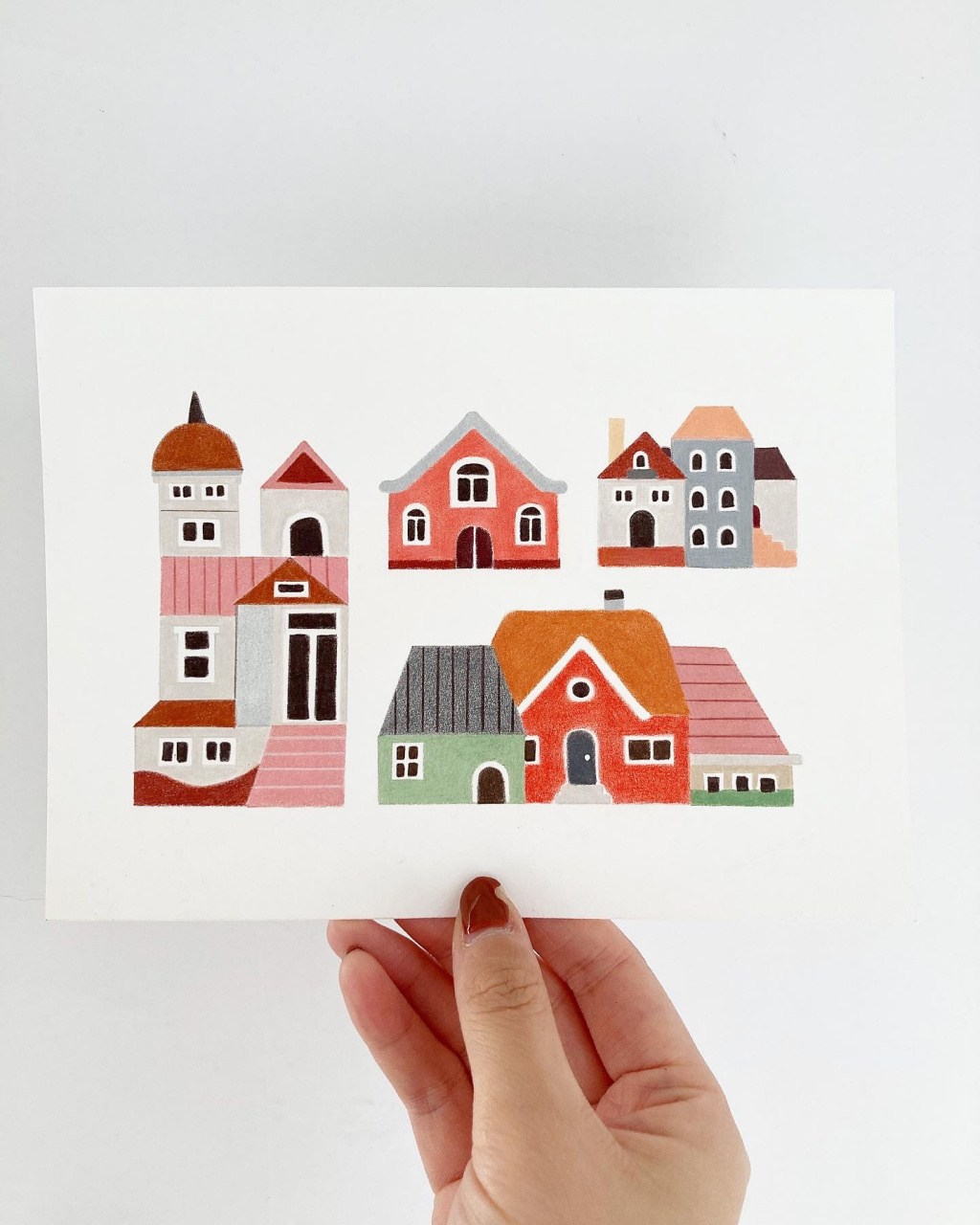 彩铅手绘|画一画小房子920999 群里的小伙伴推荐的主题 大家有