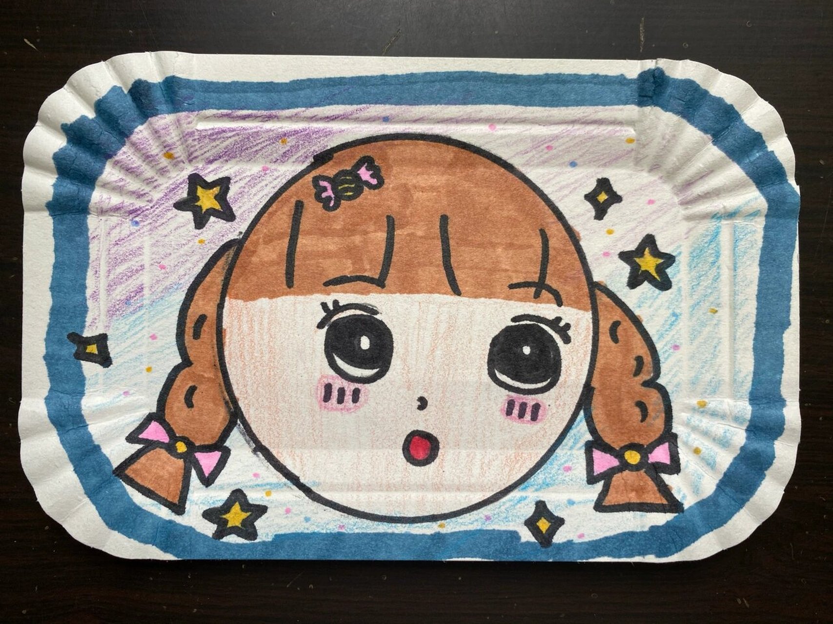 四年级学生美术作业——漂亮的挂盘