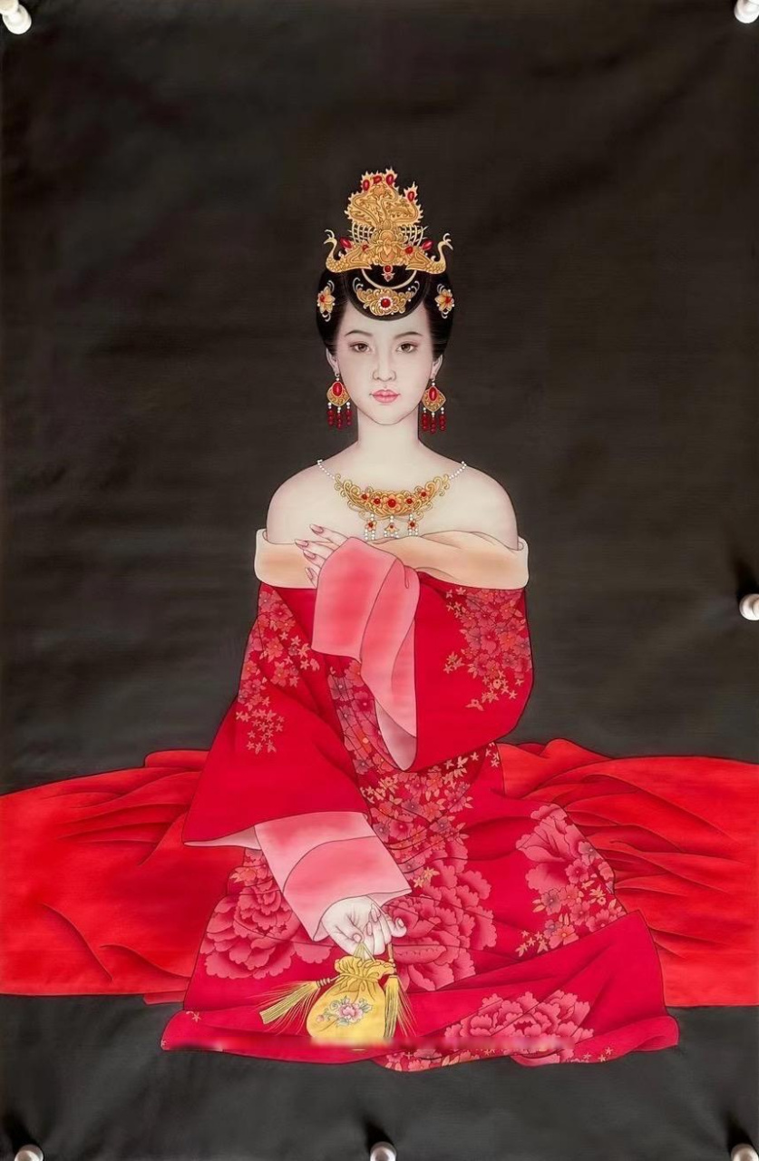 中国红人物画好的作品都是有灵魂的 感受国画的意境之美 适合在老板