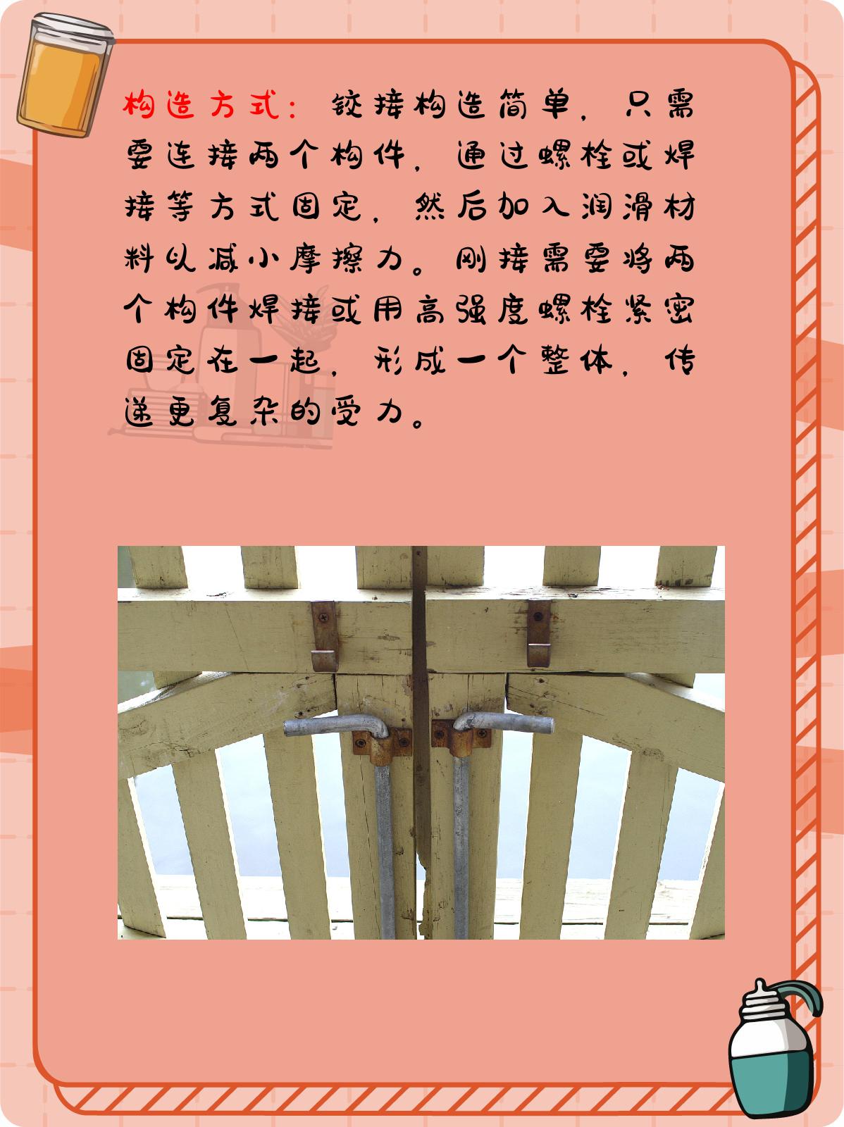 铰接和刚接的区别 铰接和刚接是两种常见的结构连接方式,它们在构造