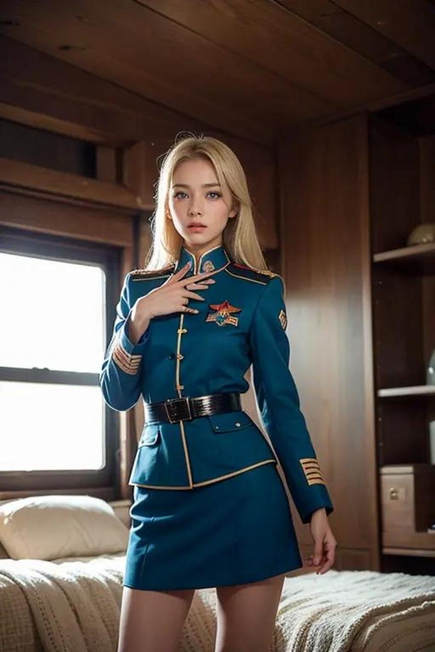 金发蓝眼俄罗斯女兵,时尚达人惊艳全球!你绝对不能错过!
