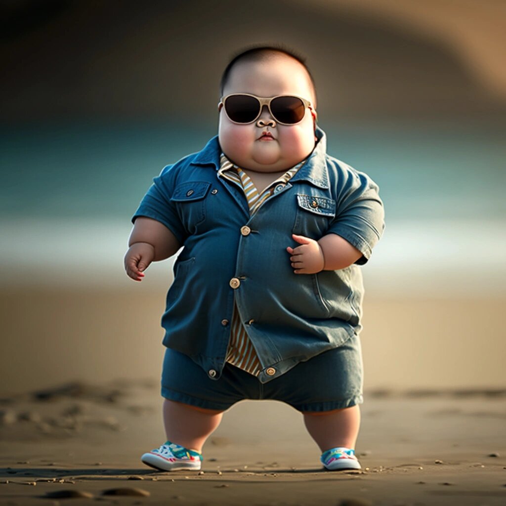 胖小孩头像小胖子头像定制胖墩墩也可爱