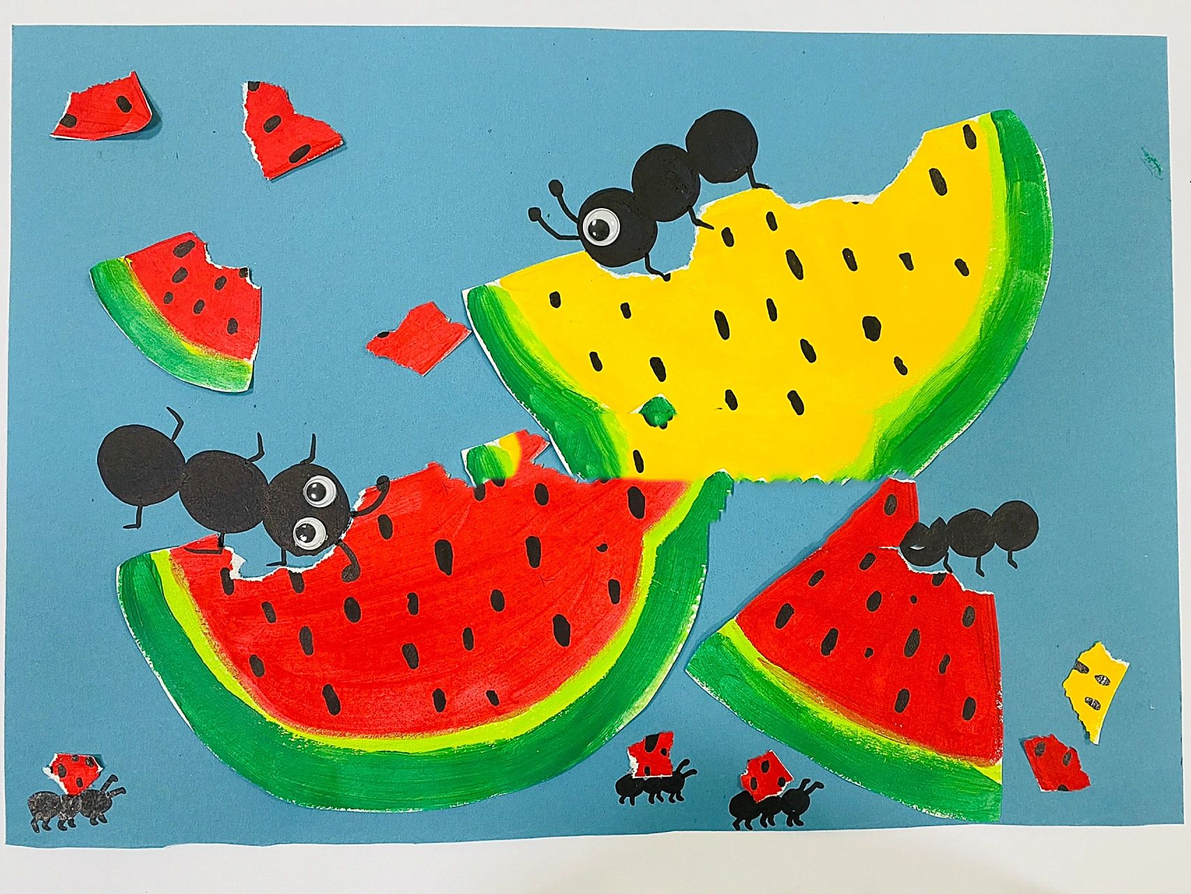 少儿美术|创意课程《蚂蚁搬西瓜91》 【1】《蚂蚁搬西瓜91》 工具