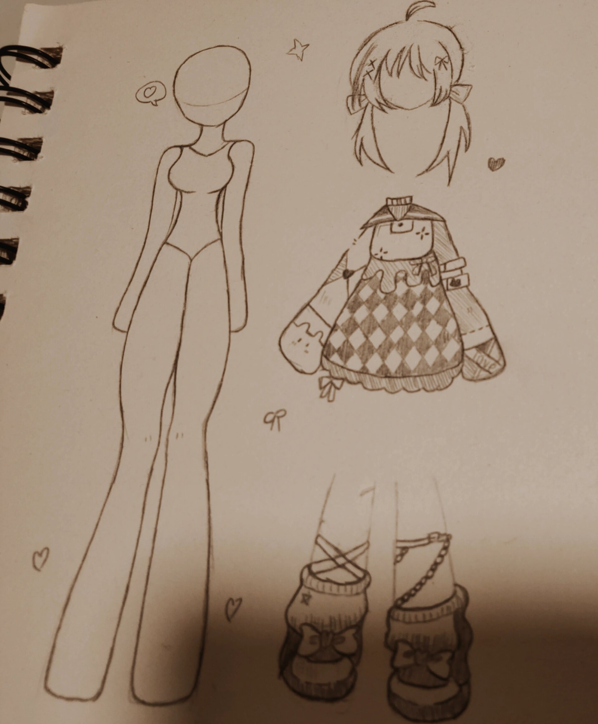 人物素材(纸片人) 浅画一个纸片人(不喜勿喷,触雷可删)