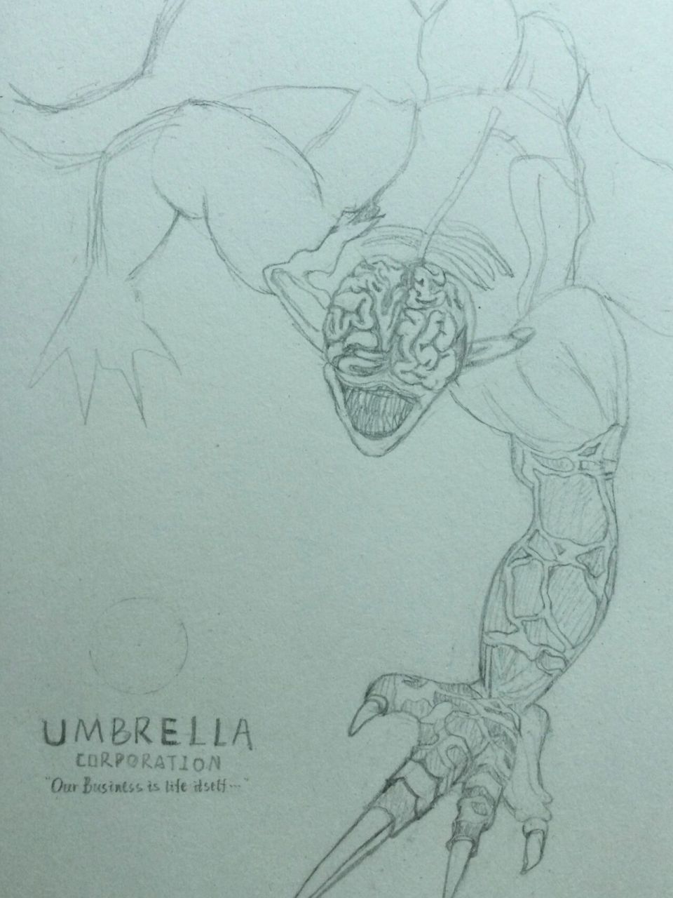 临摹生化危机中的舔食者 p5原图,网上看到的,侵删.