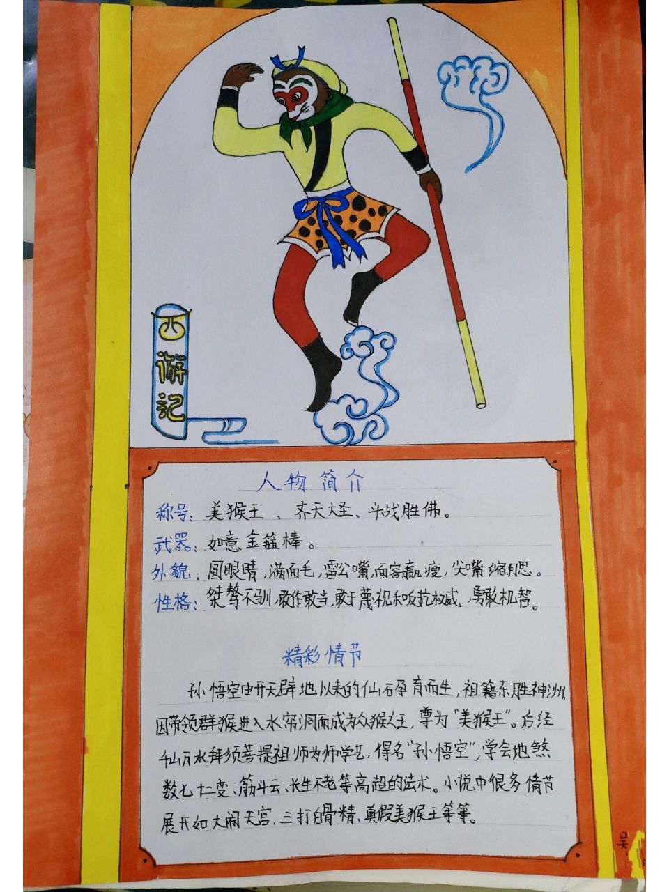 《西游记》人物卡片--孙悟空
