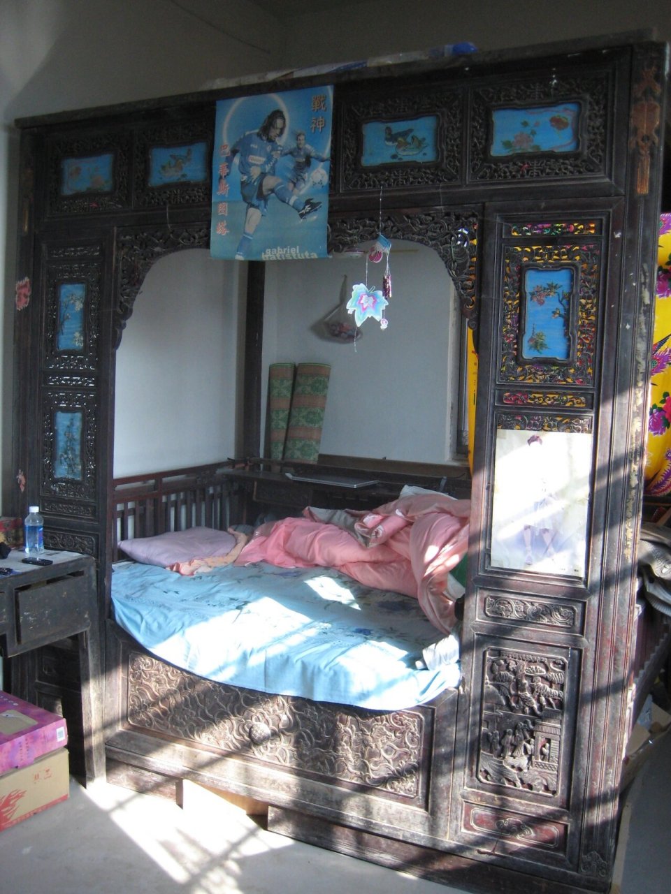 清代雕花古床 雕刻工艺精美,手法高超.