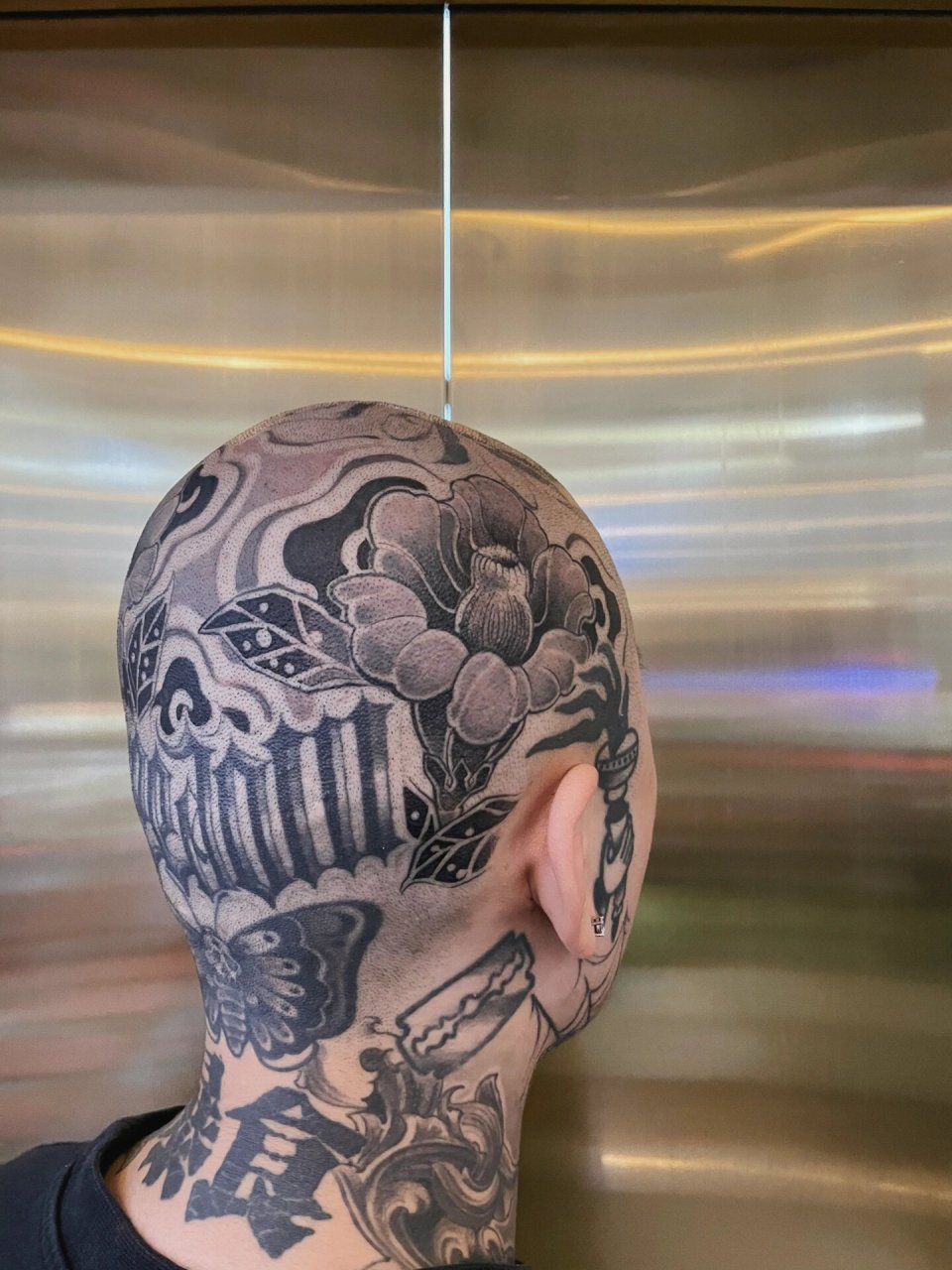tattoo 头部 敢剃光头了吧 包裹全头 037915987915整头