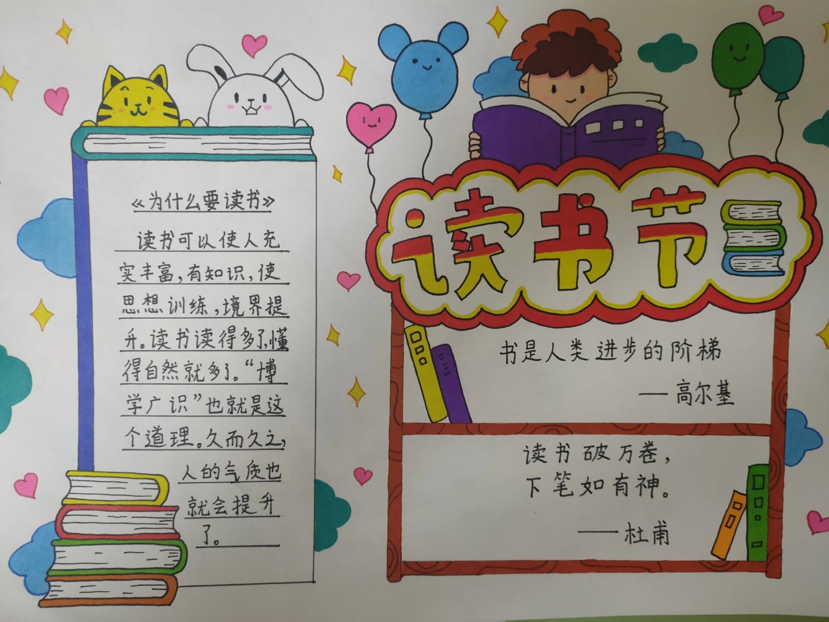 "读书节"主题手抄报