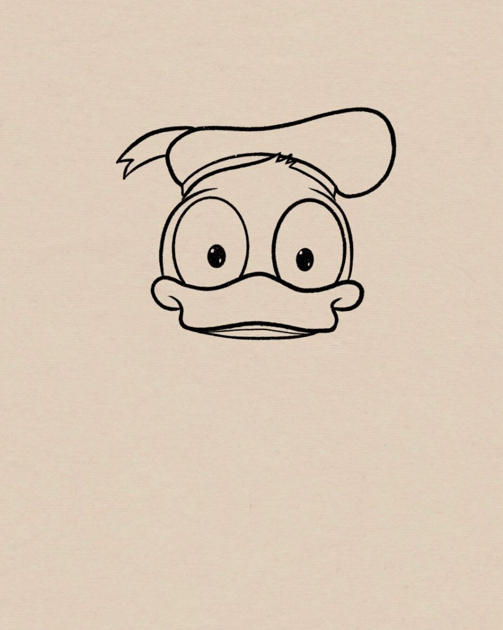 唐老鸭简笔画|附过程 新手入门简单好上手的简笔画～ 临摹:范大白