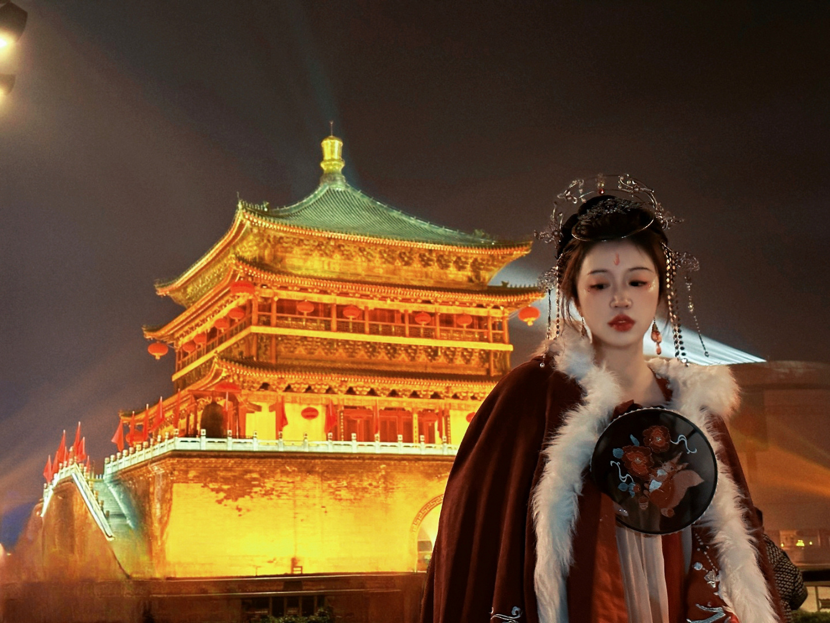 安利大唐不夜城神仙妆造 衣锦长安汉服馆  	 妆造真的太绝了太绝了太