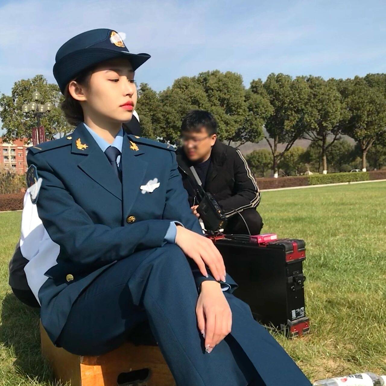 体验一天空军 其实是宣传片拍摄,常服好好看