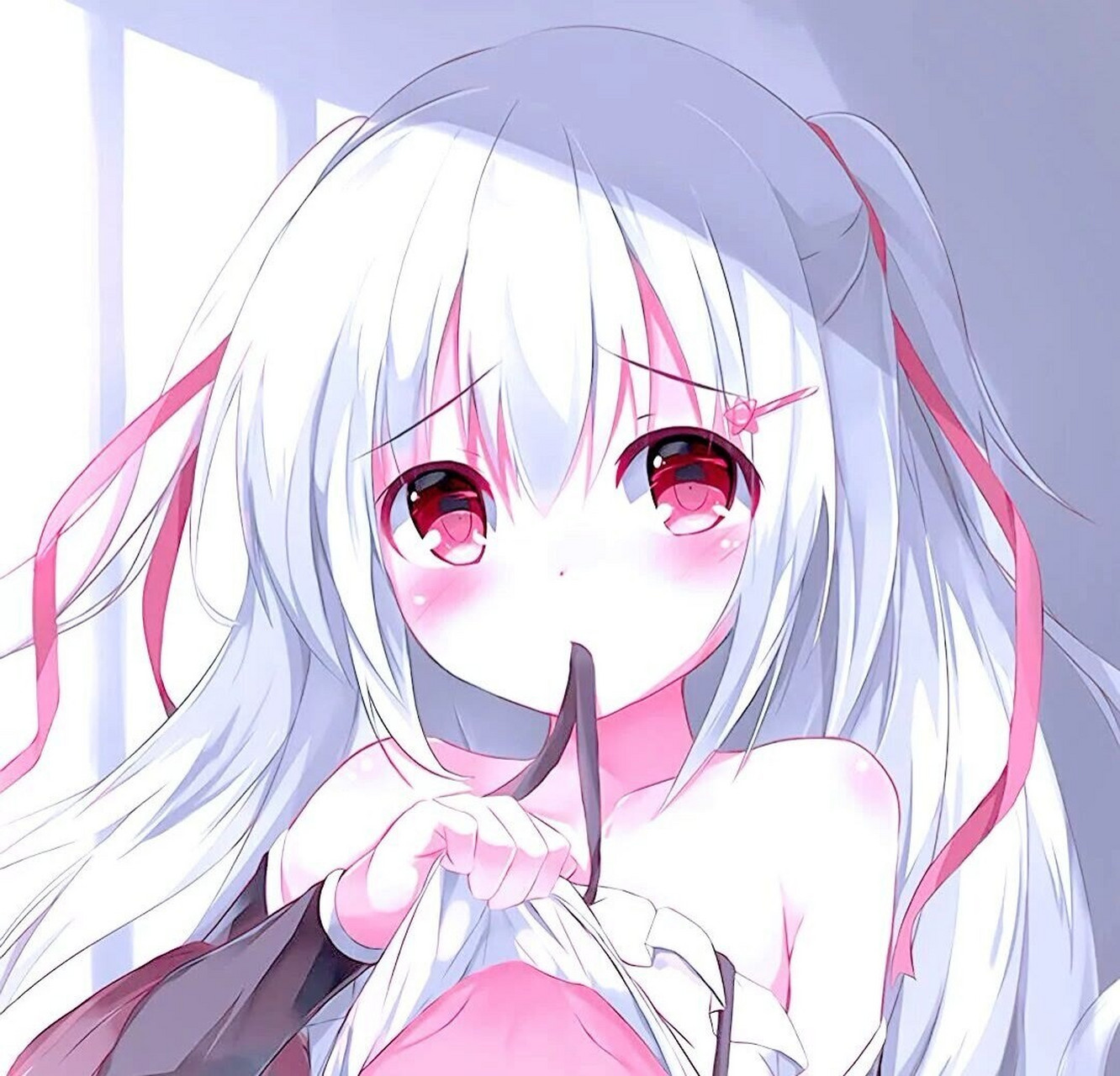 二次元动漫柔弱型女生头像