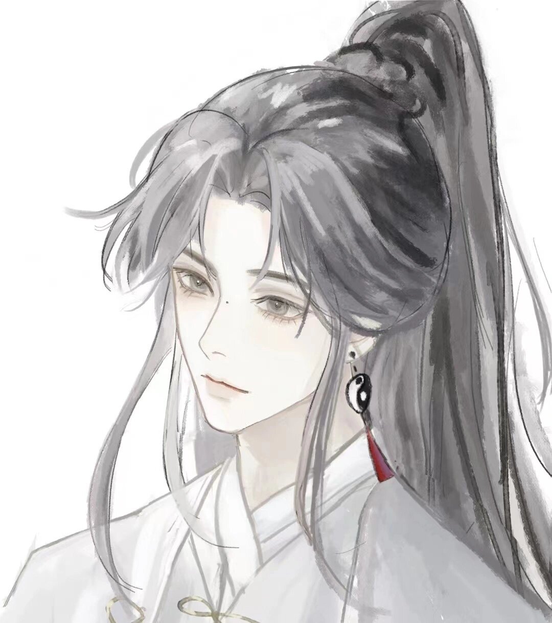 就爱画高马尾古风帅哥