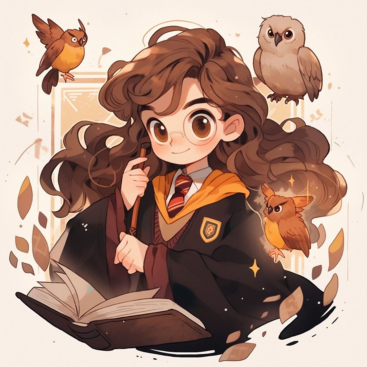 harry potter | 赫敏的q版头像来啦 9795 继哈利波特的q版很受