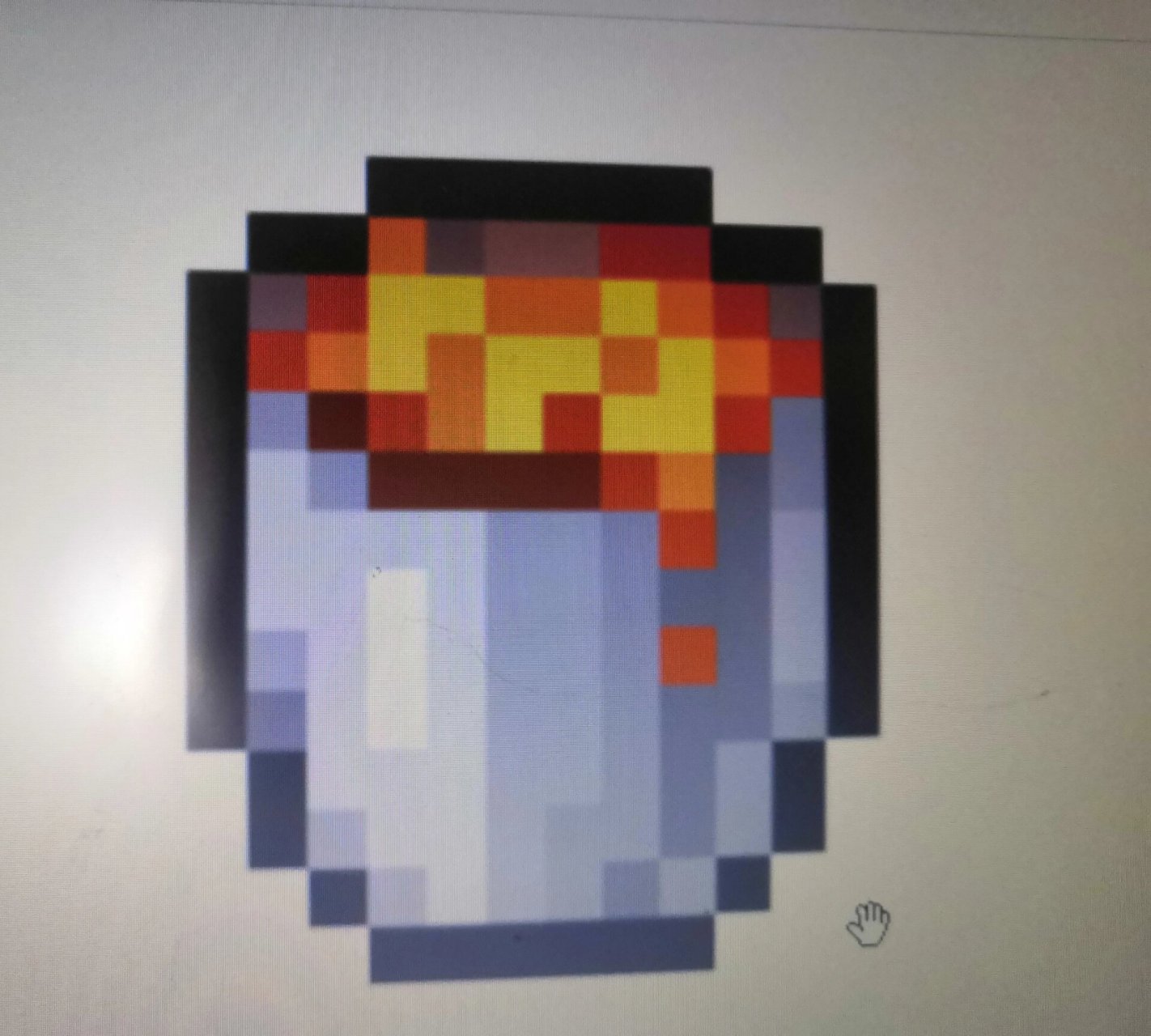 我的世界岩浆桶      第一次用电脑画