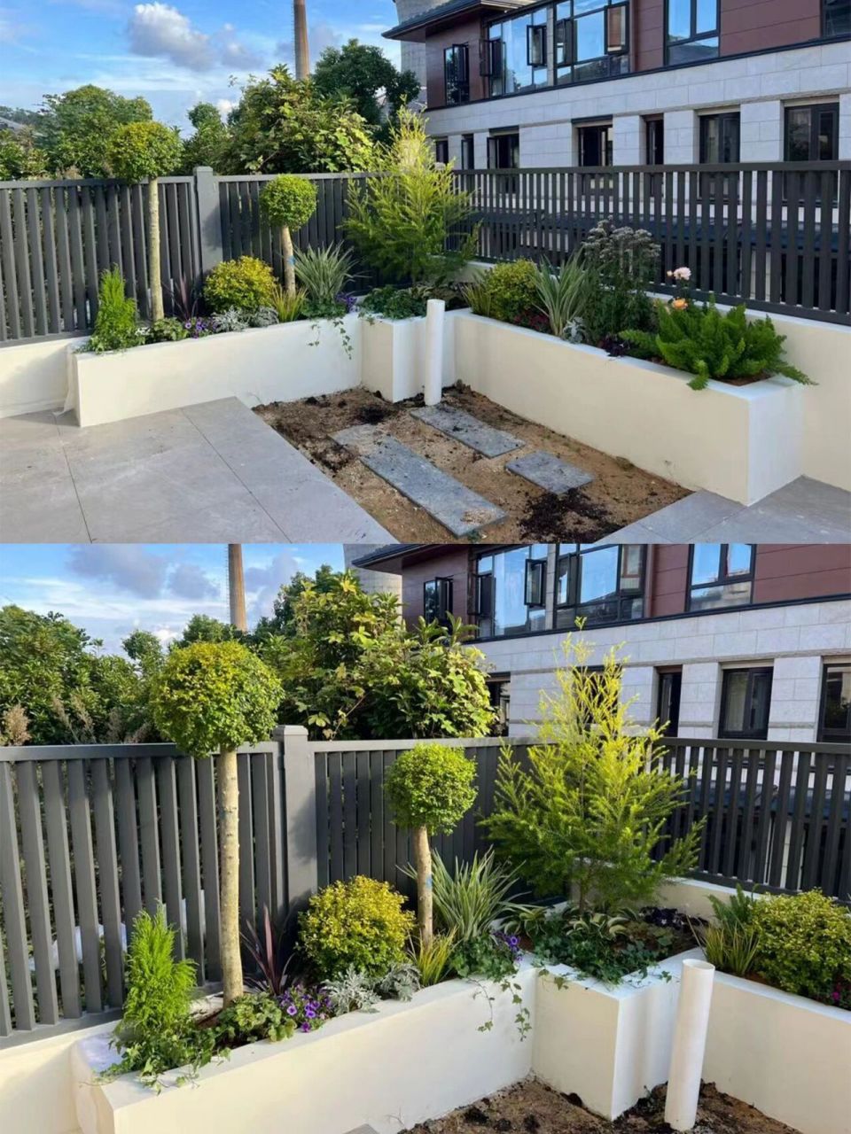 l型花箱花境配置组合00