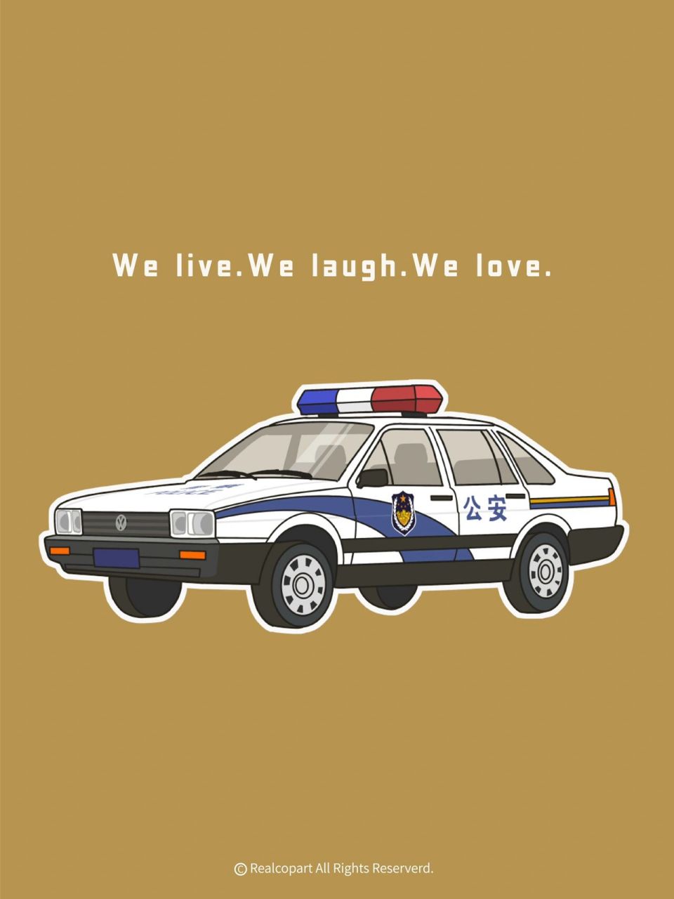 原创插画  | 普桑警车