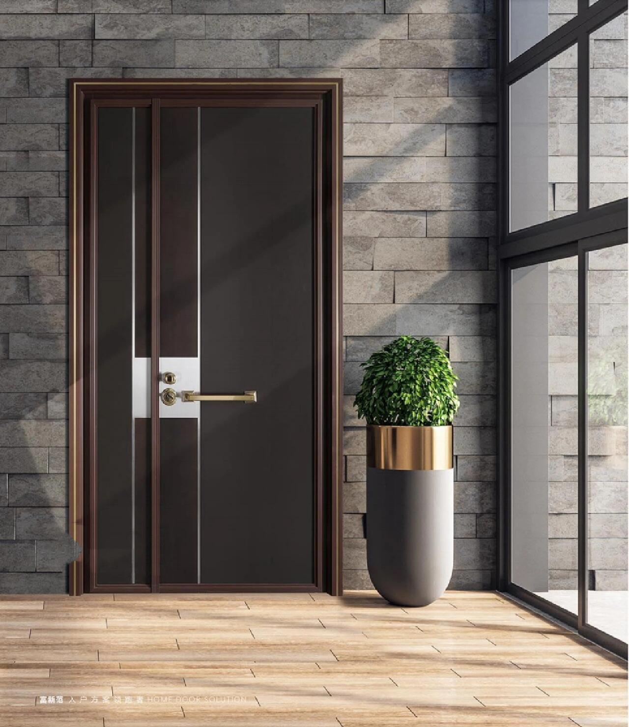 入户门选棕色,沉稳大气不出错