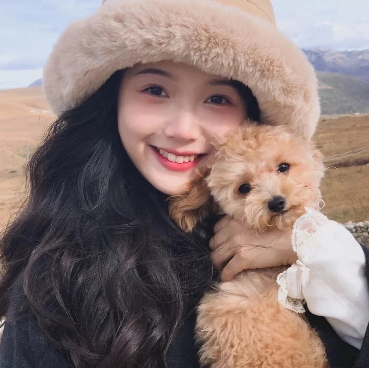 女生头像《50》(小猫小狗合照篇) 超级喜欢小动物哦