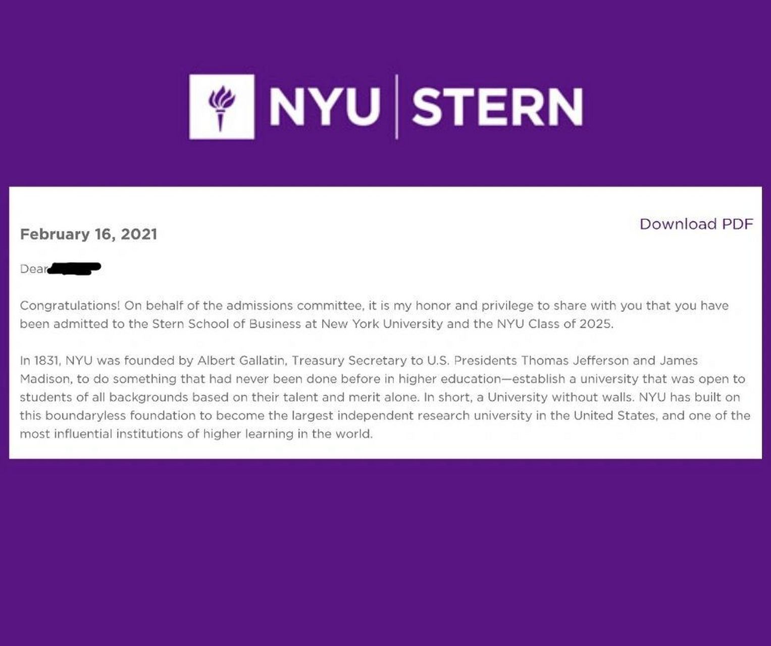 【21年成功案例】美高->纽约大学stern商学院 vincent同学来咨询时,正