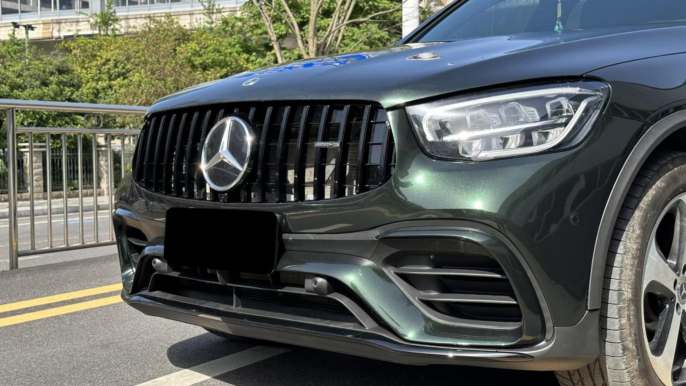 奔驰glc改色祖母石绿改色膜.黑中带绿的颜色,低调又高级的颜色