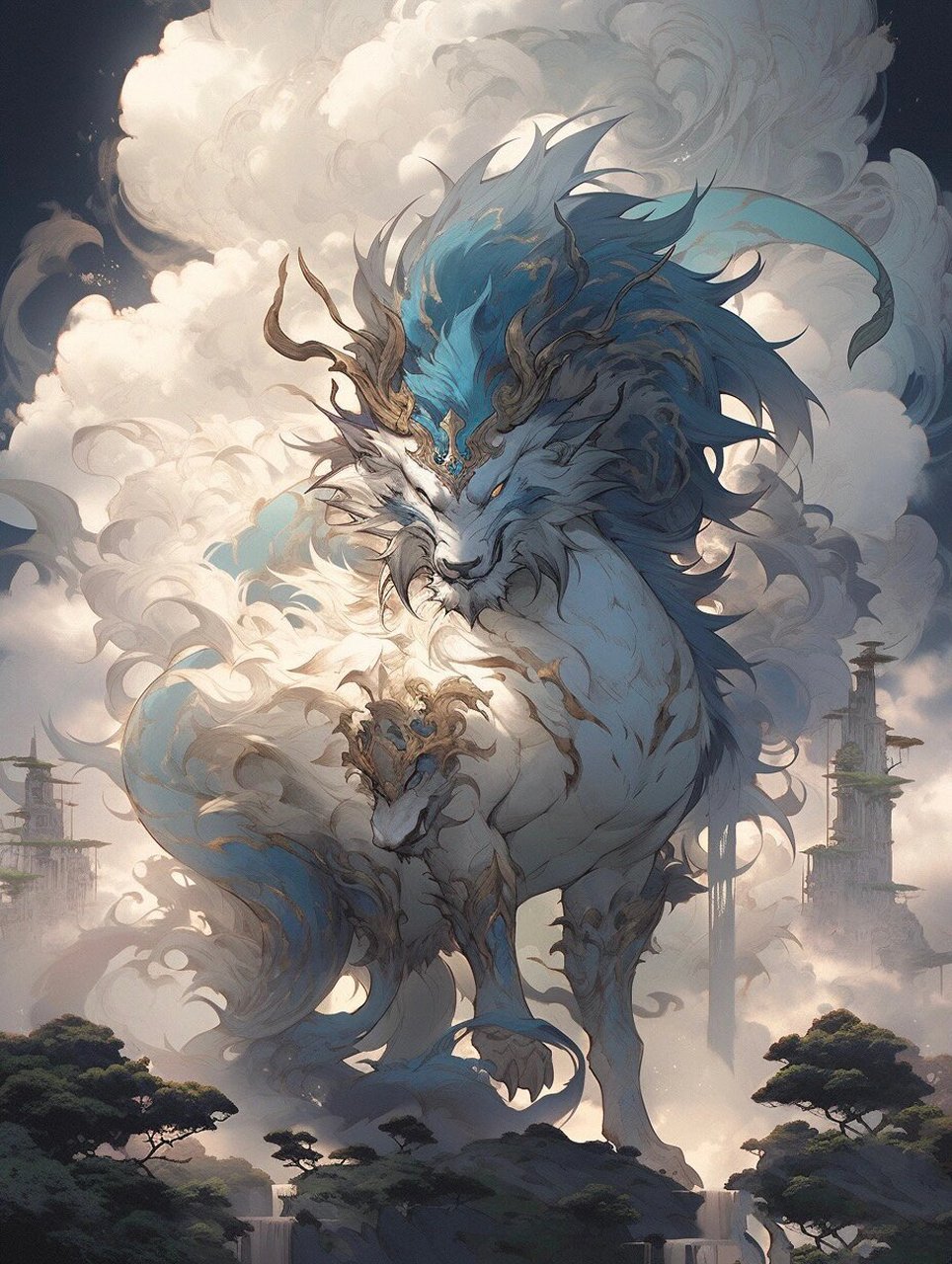 犼 [hǒu]传闻是龙族的克星7515|山海经·系列 犼,俗称为望天吼