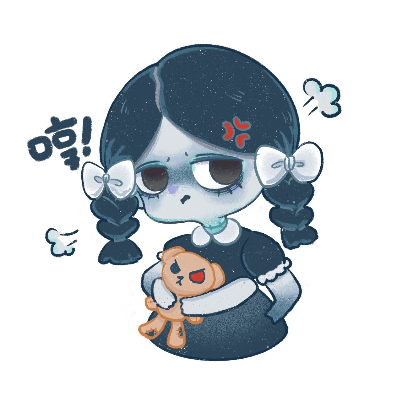 可爱阿飘 早上打开俺的小旅馆,发现表情包大赛赶紧画了最爱的