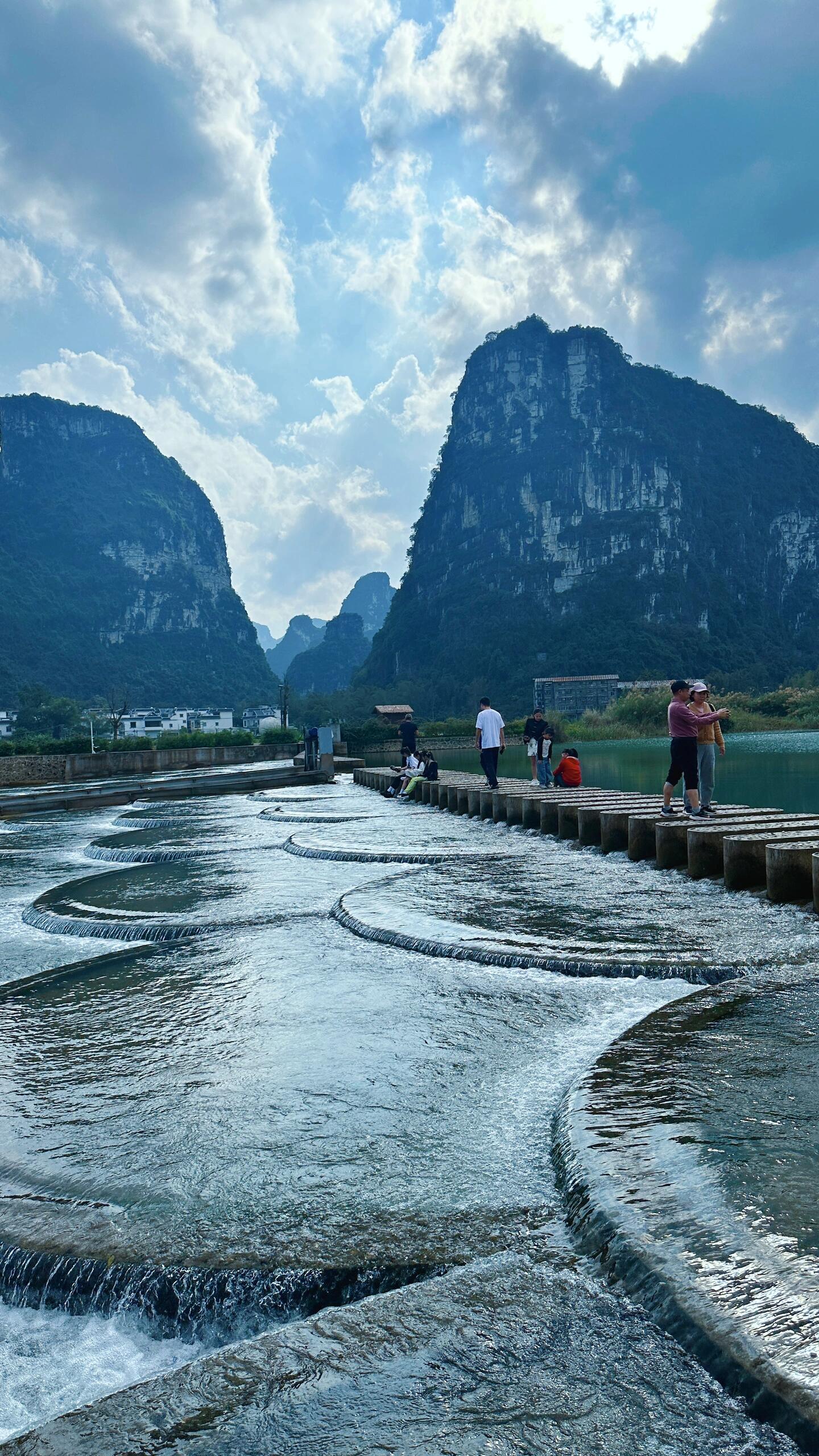 明仕田园|鱼鳞坝 直接导航到鱼鳞坝,无需购票,车子停路边图4,在旁边