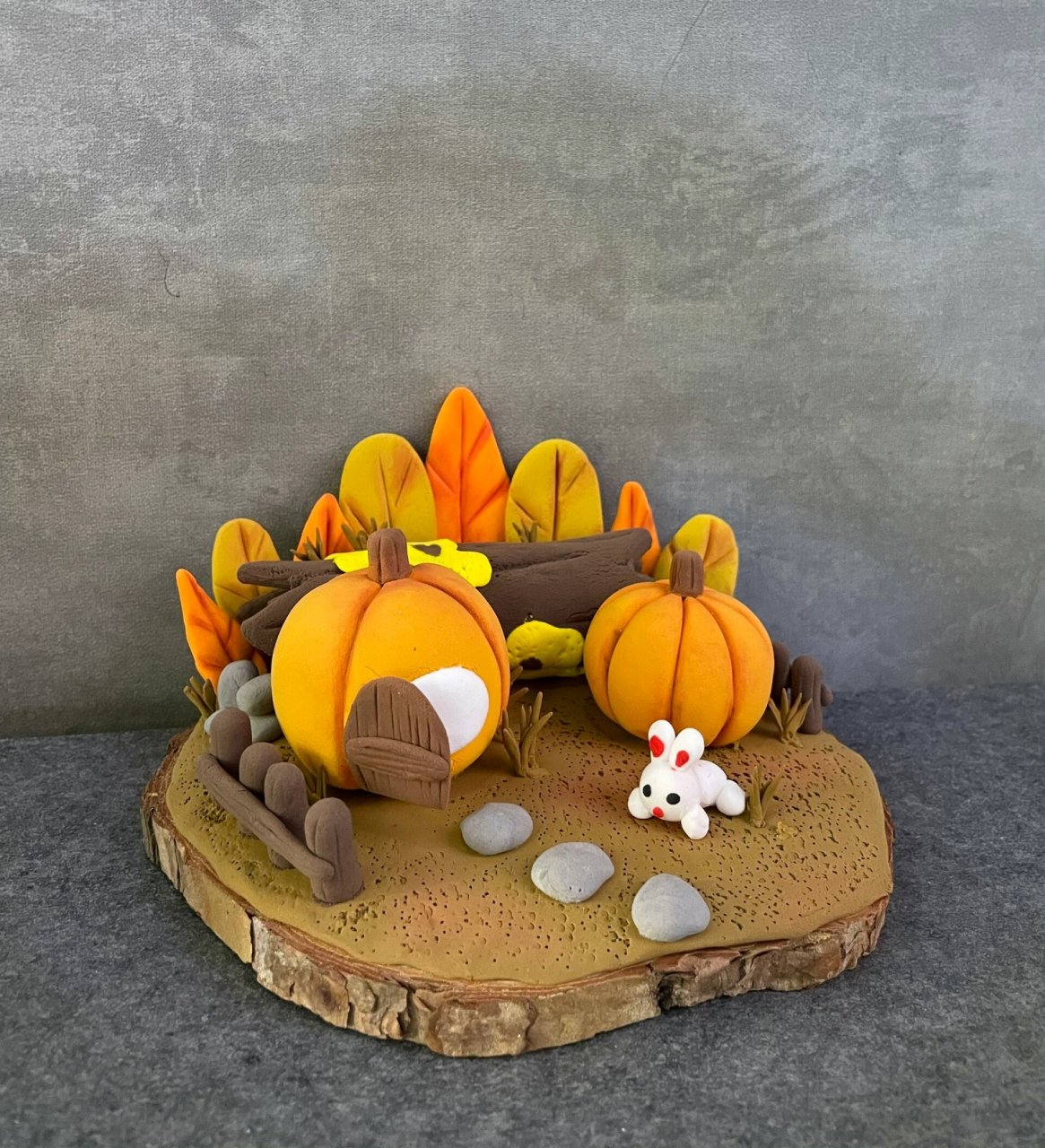 秋天主题粘土作品 最近做了几款秋天主题粘土作品 大家可以参考下 很