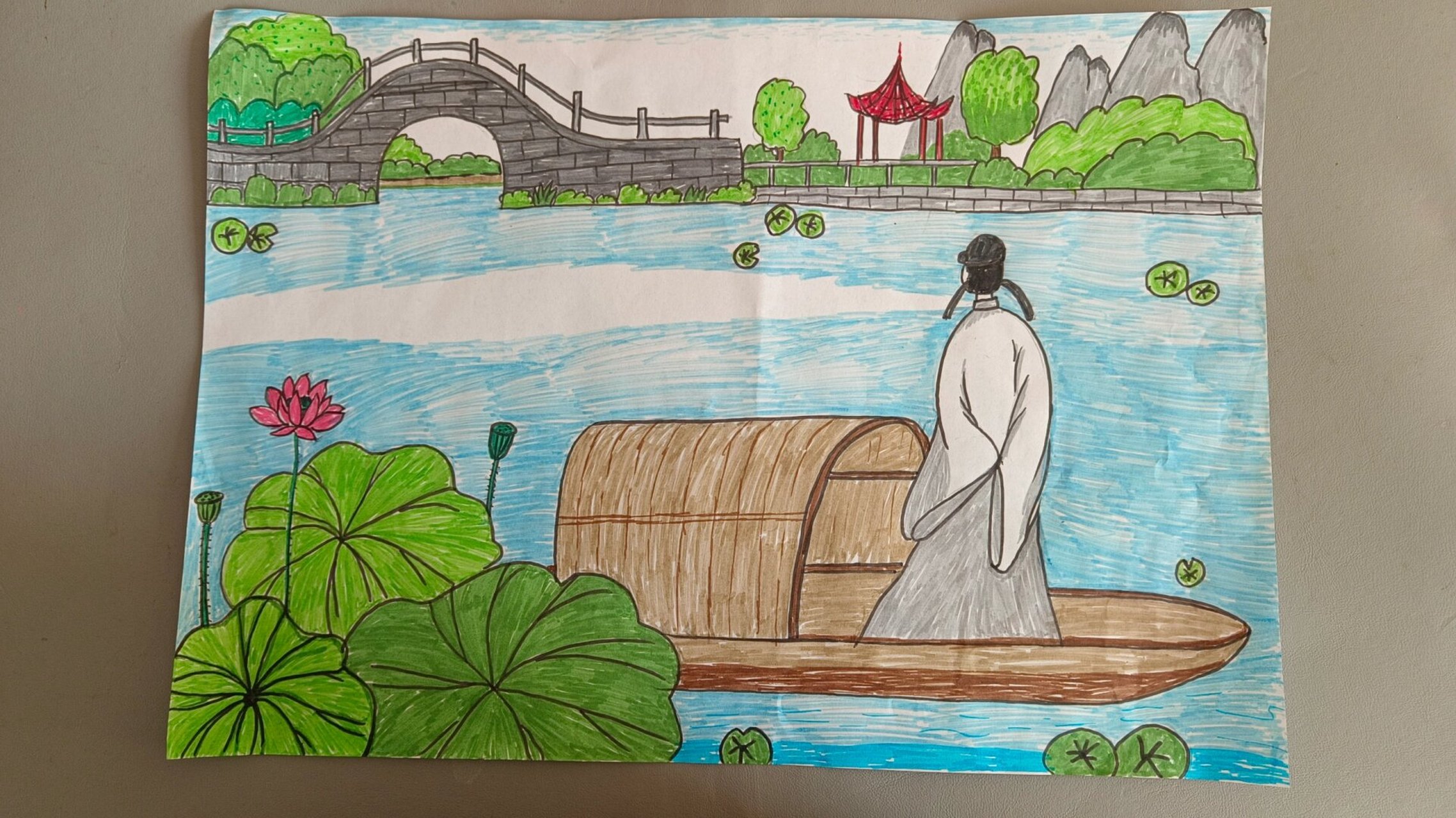 小学生诗配画,苏东坡,苏轼