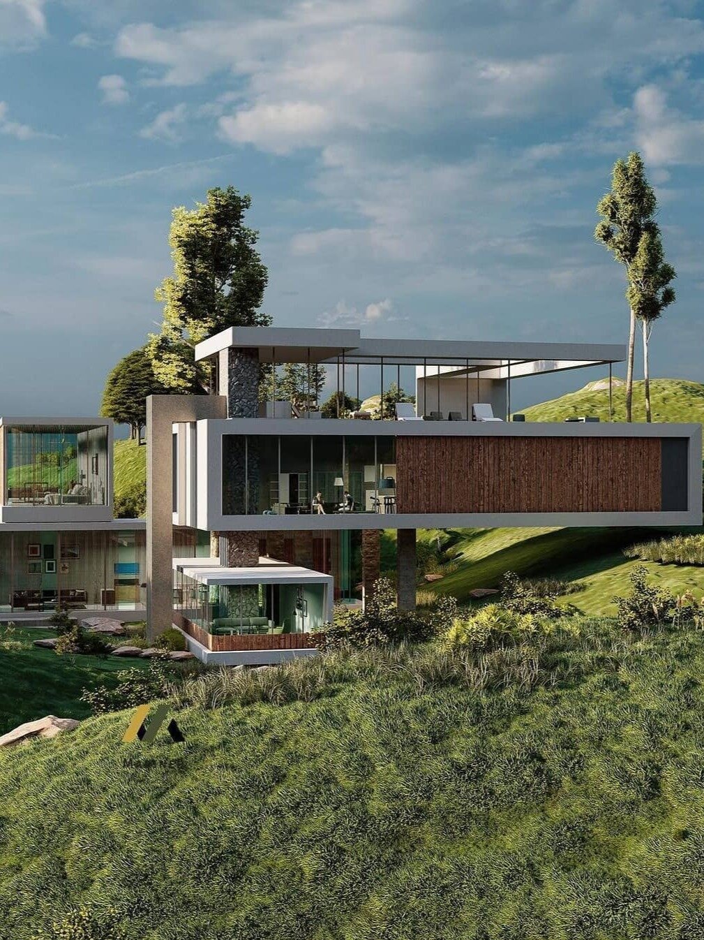 小时候玩积木,长大了建一栋这样的积木别墅 △只做满意,有趣,有颜的