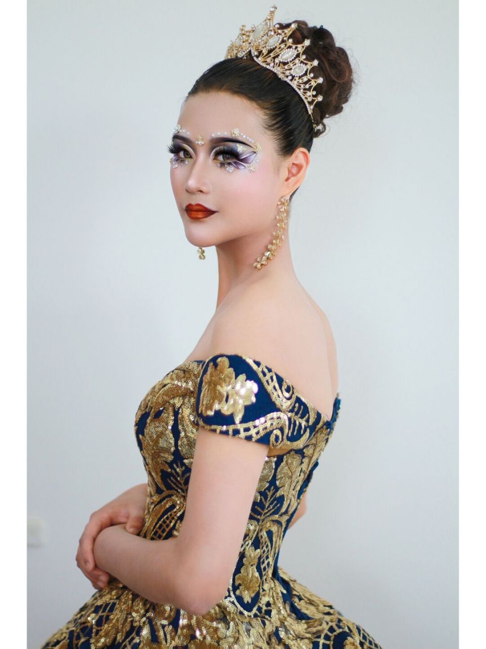 竞赛妆容/舞台彩绘妆95 #化妆学校# #化妆造型# #化妆师# #学化妆