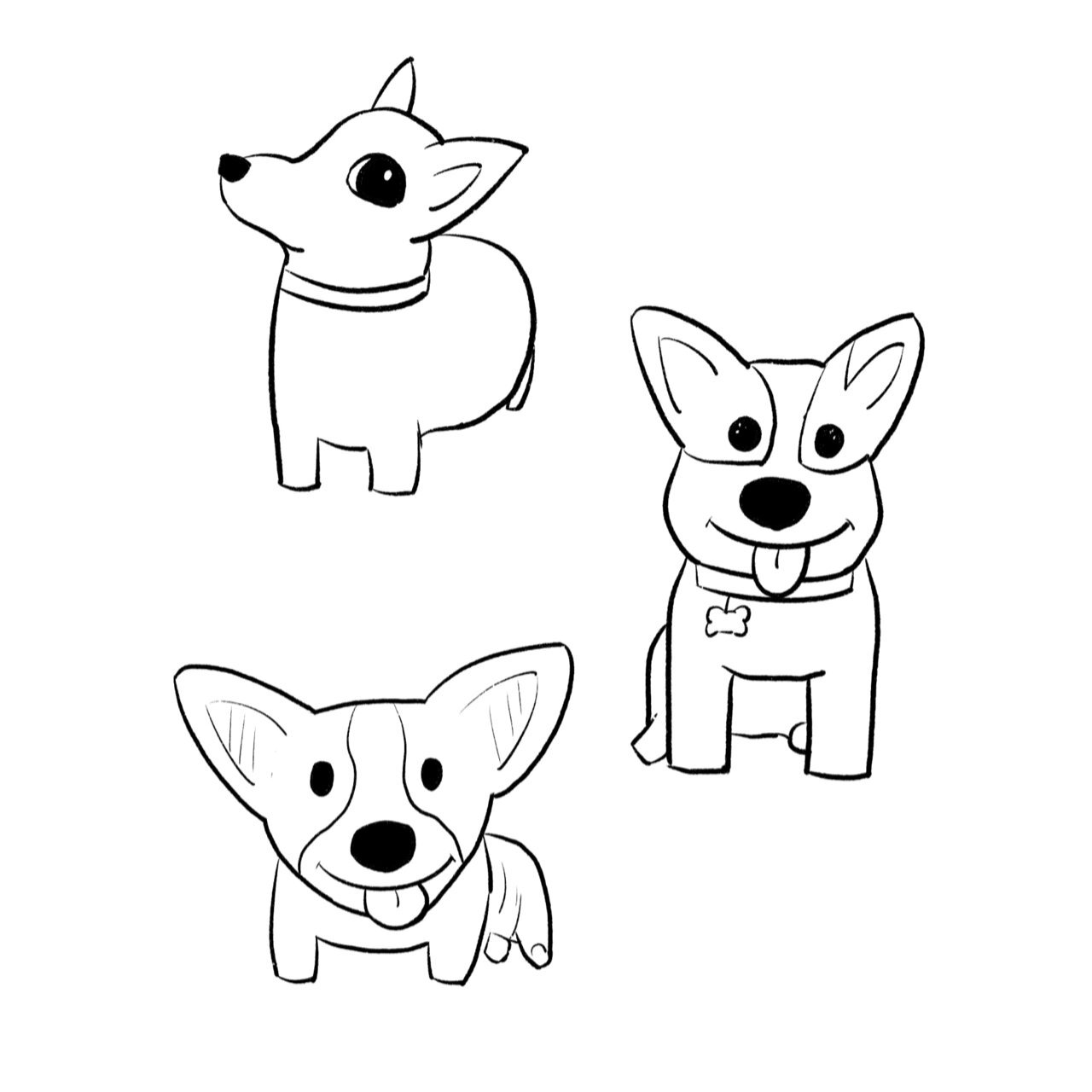 16615找一张狗狗的图片 26615用几何图形画出大体形状 366