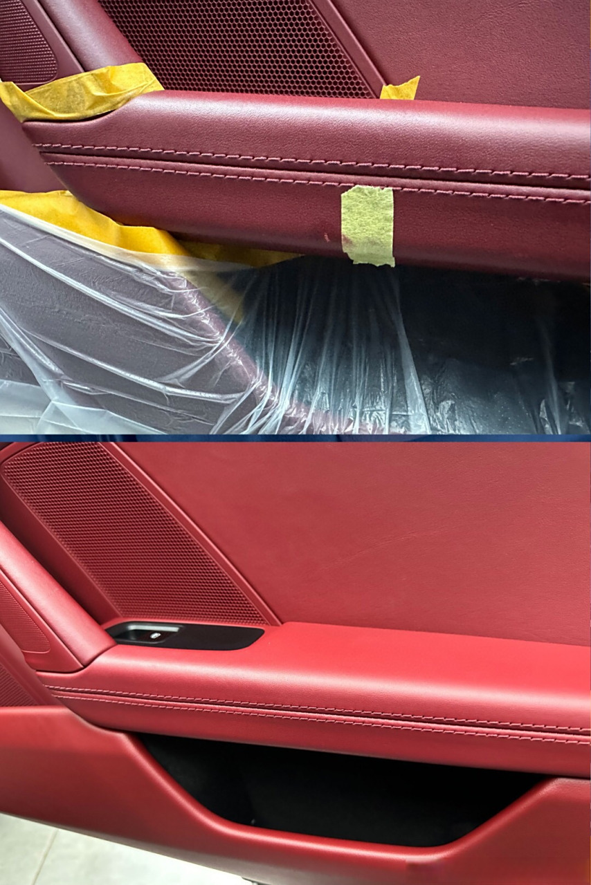 保时捷911|内饰真皮修复 汽车内饰真皮座椅出现龟裂,老化,破损,划伤