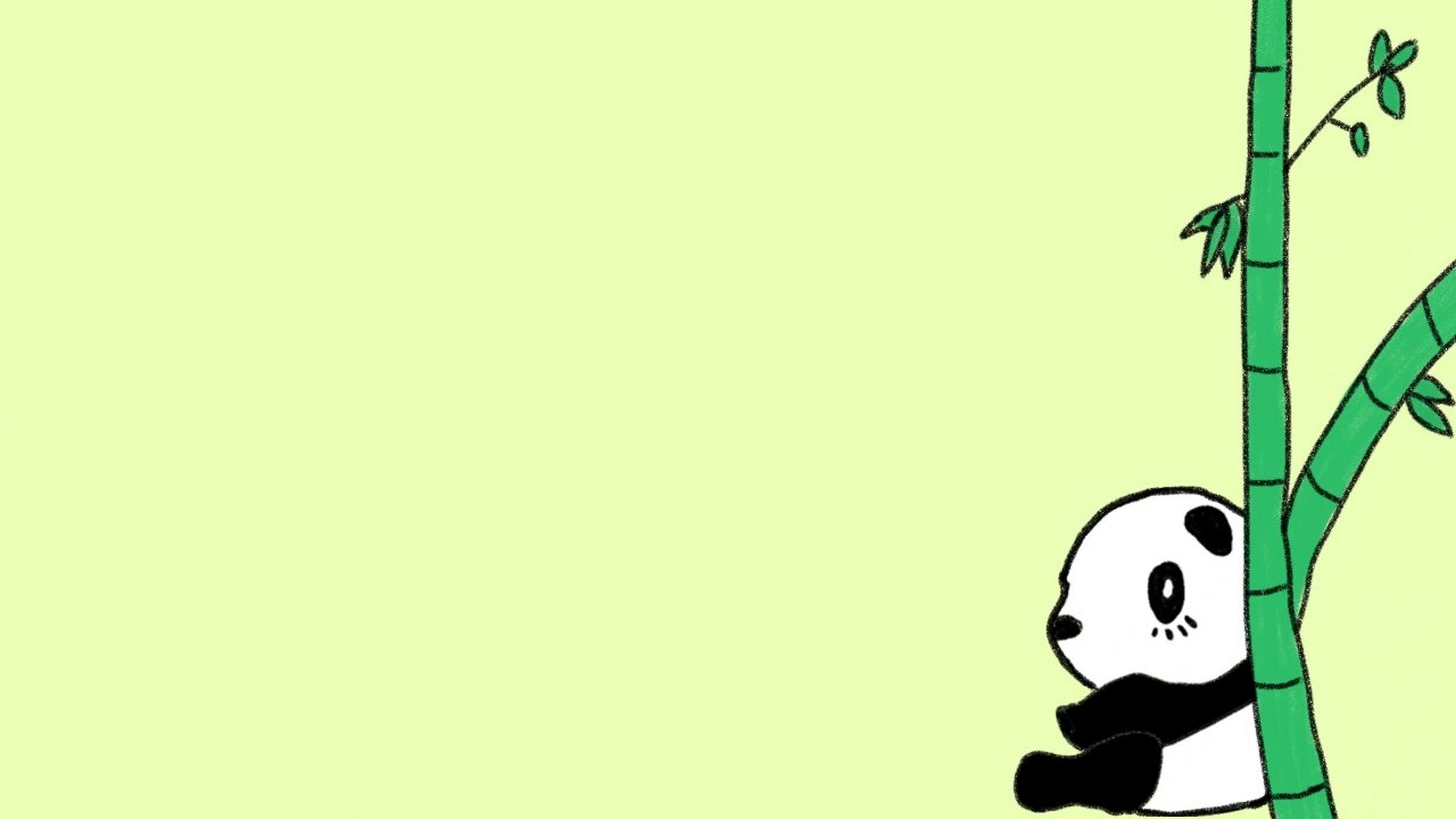 自制ppt背景图‖简约‖卡通‖熊猫