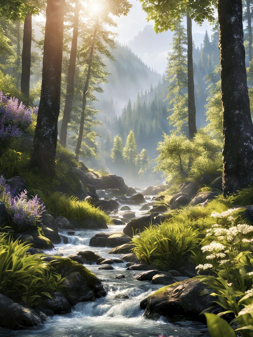 治愈系手机风景壁纸—小溪 拿图请留痕,需要原图请私信,免费送.