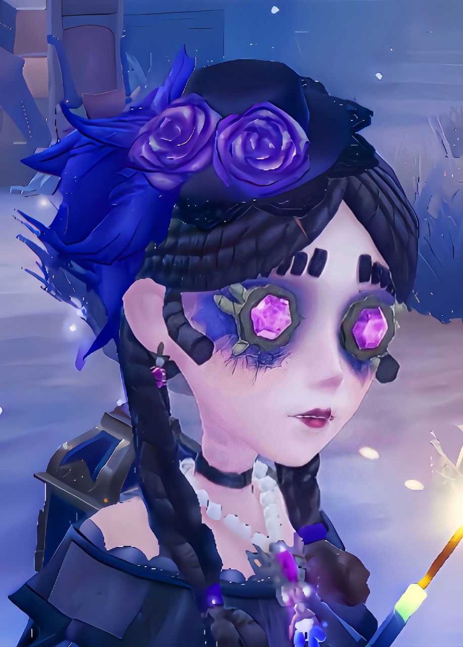 【第五人格】玩具商奇珍时装(紫皮)--藏 意象:缎蓝亭鸟,注意裙子纹饰!