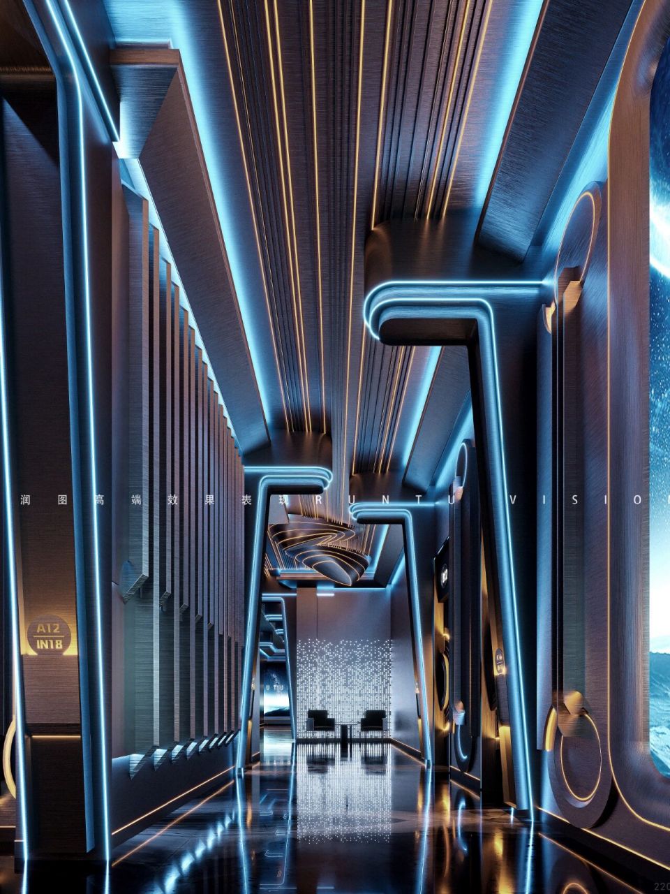 如此炫酷的ktv效果图,确定不来看看98 这套ktv效果图,设计得也太