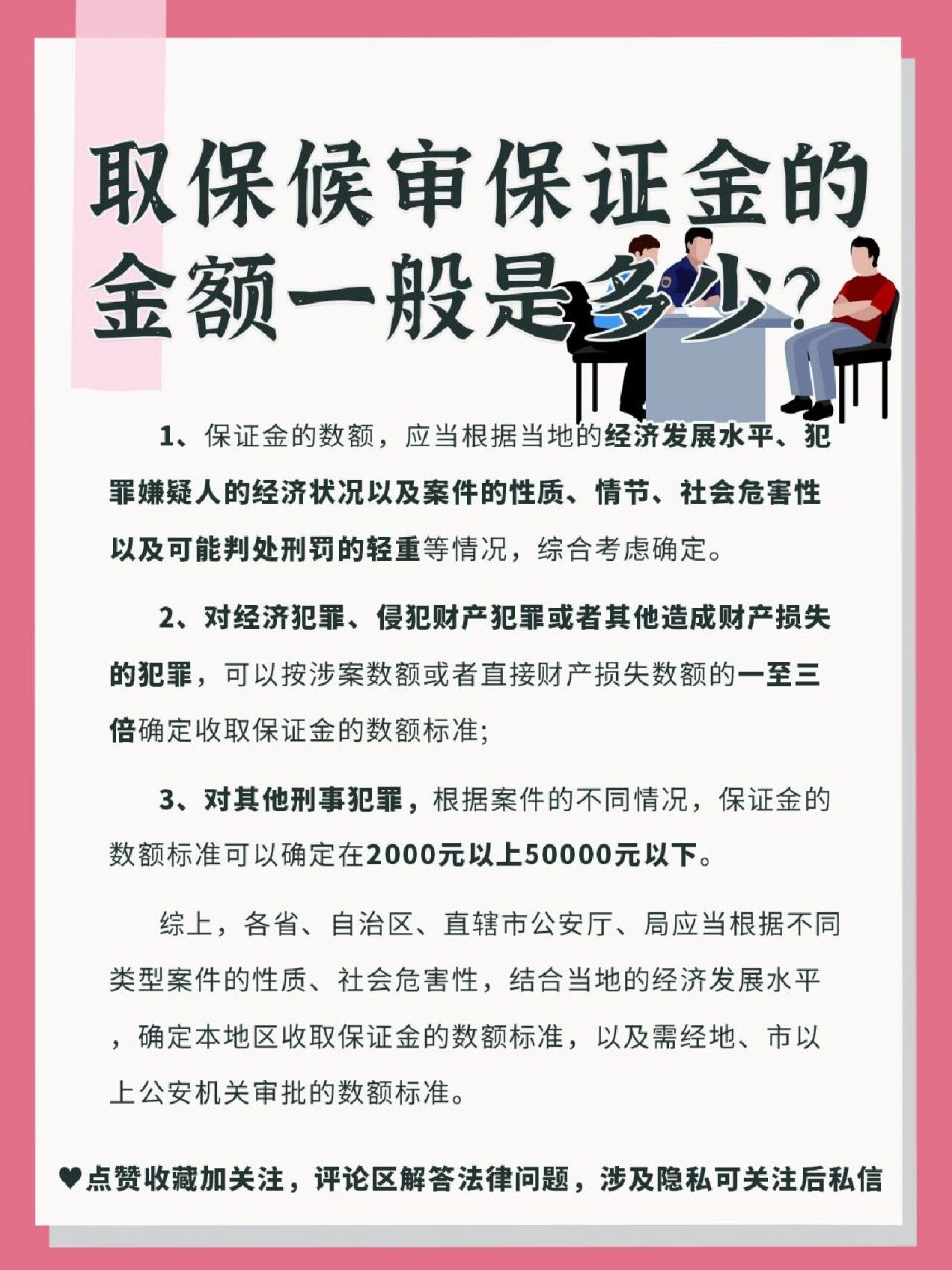 取保候审保证金的金额一般是多少?