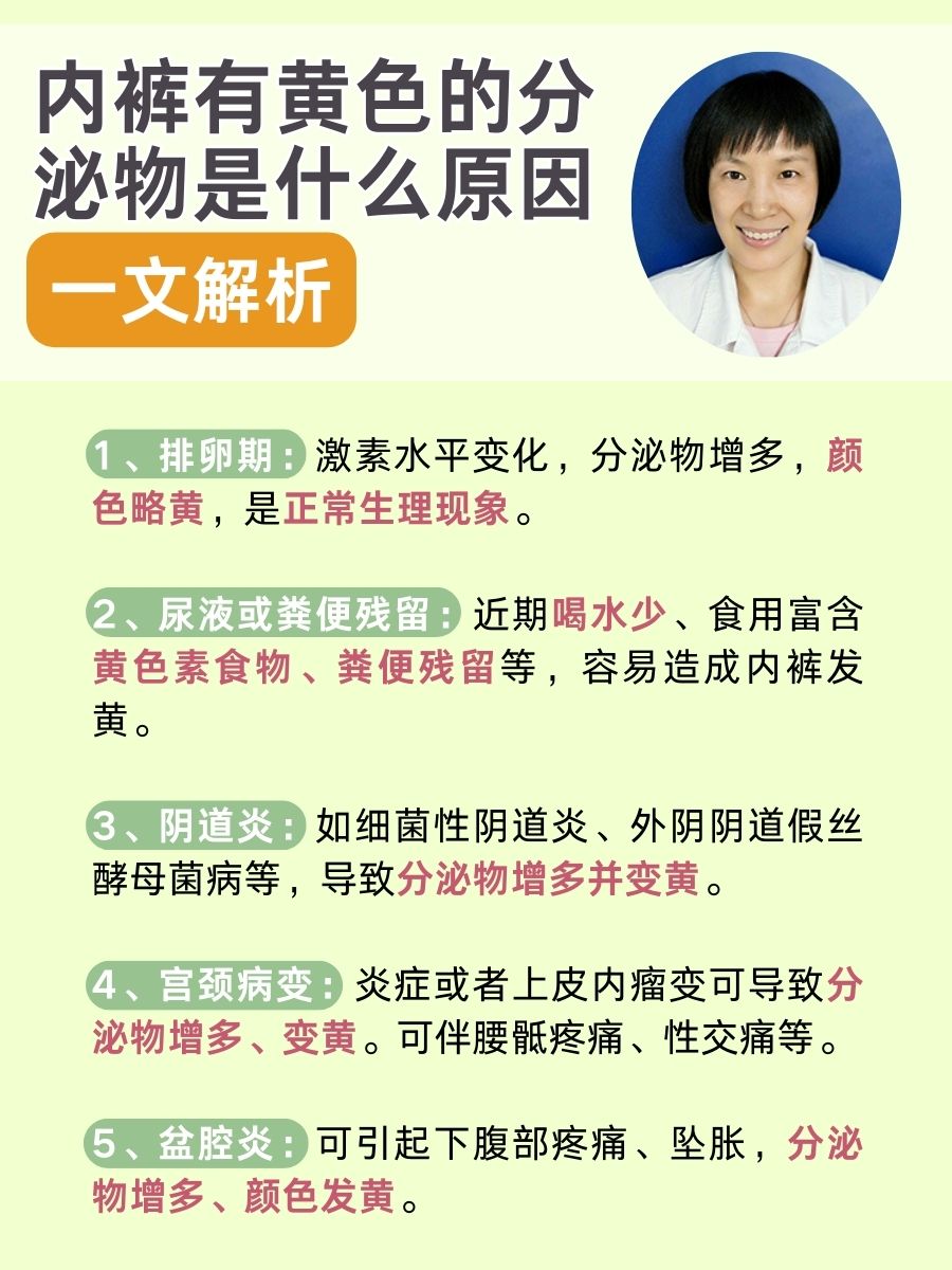 女性内裤发黄的原因图片