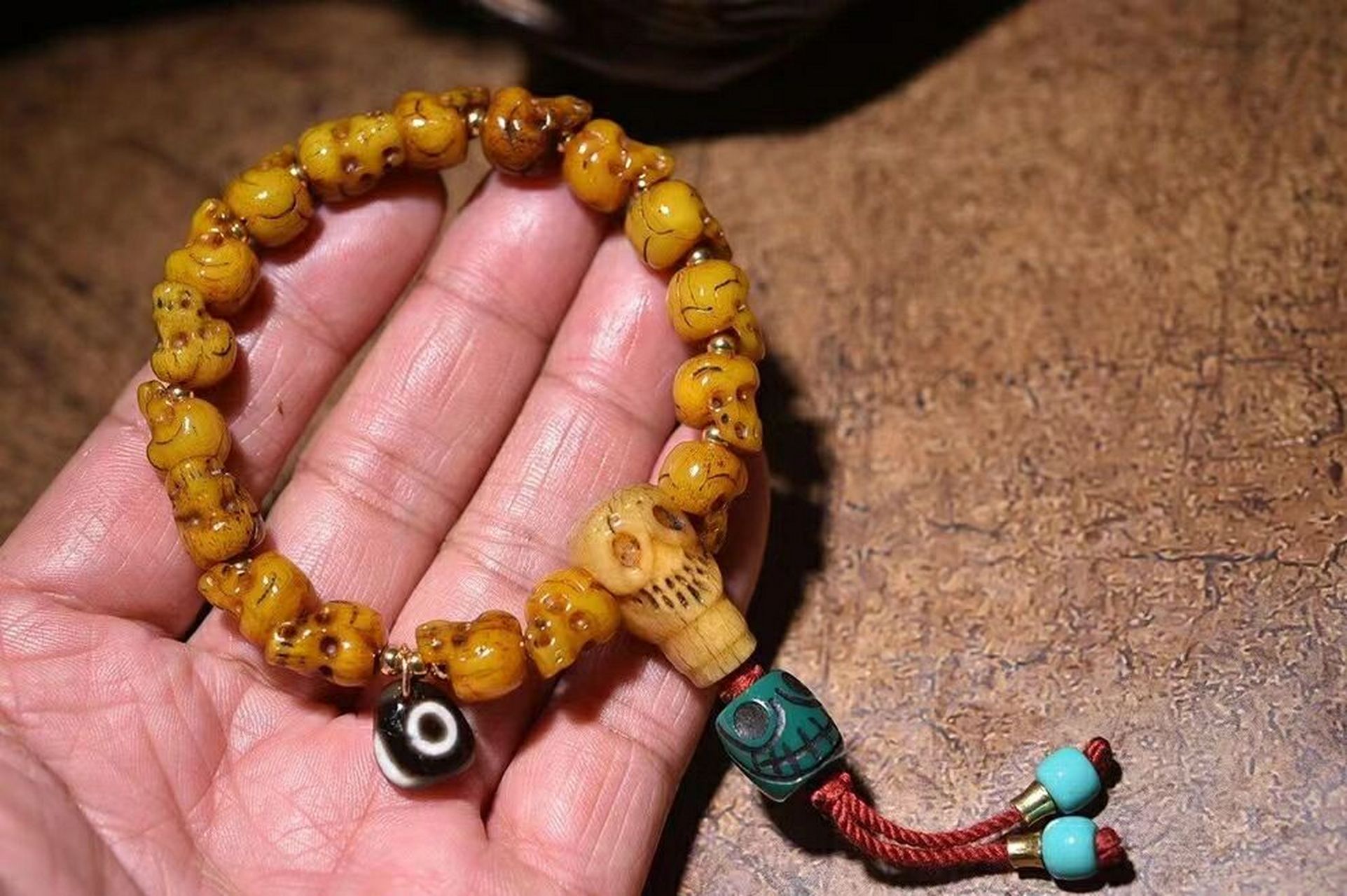 藏民回流——尸陀林手串 97藏民回流——尸陀林手串,蝌蚪纹特征明显