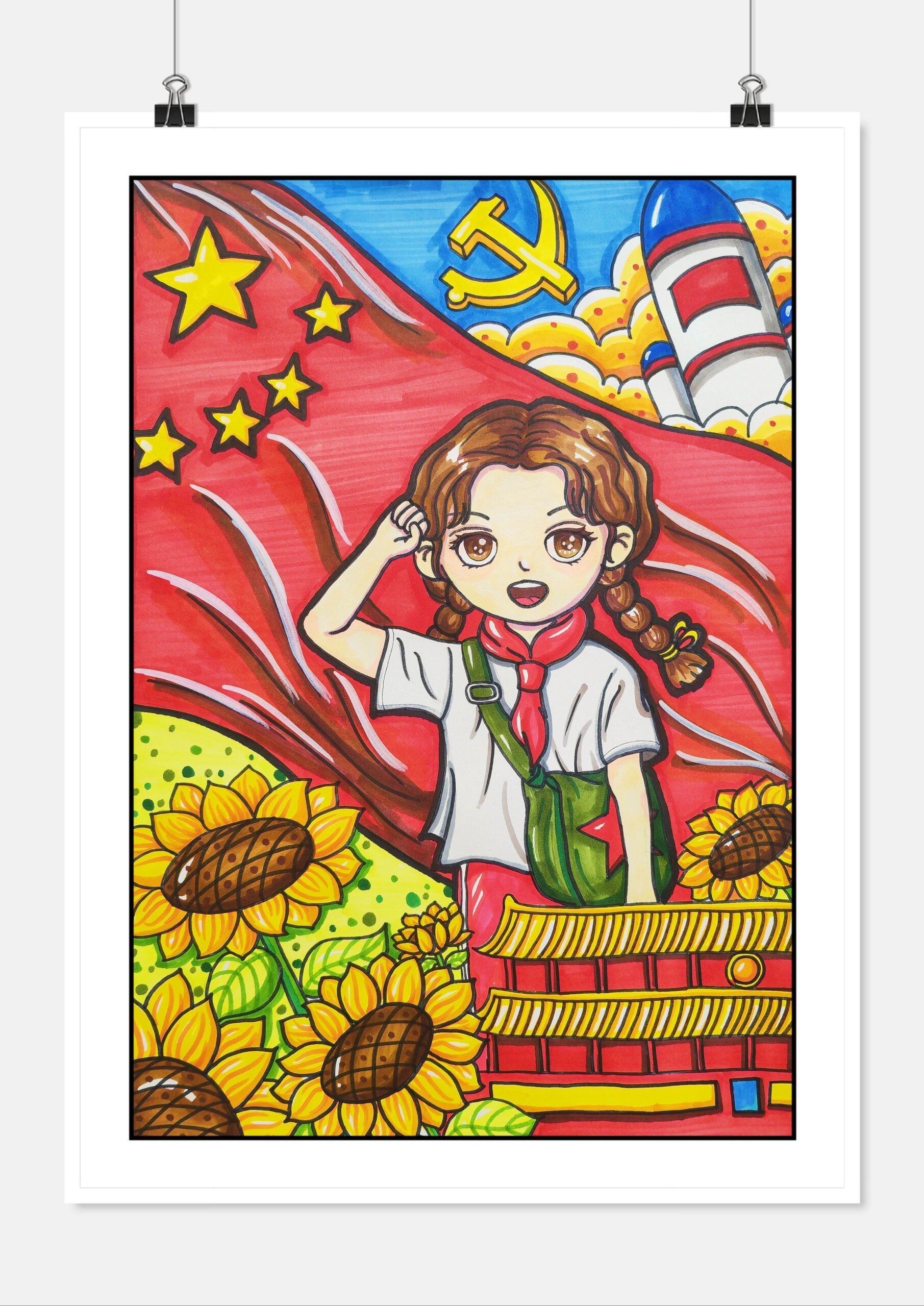 红色文化主题画