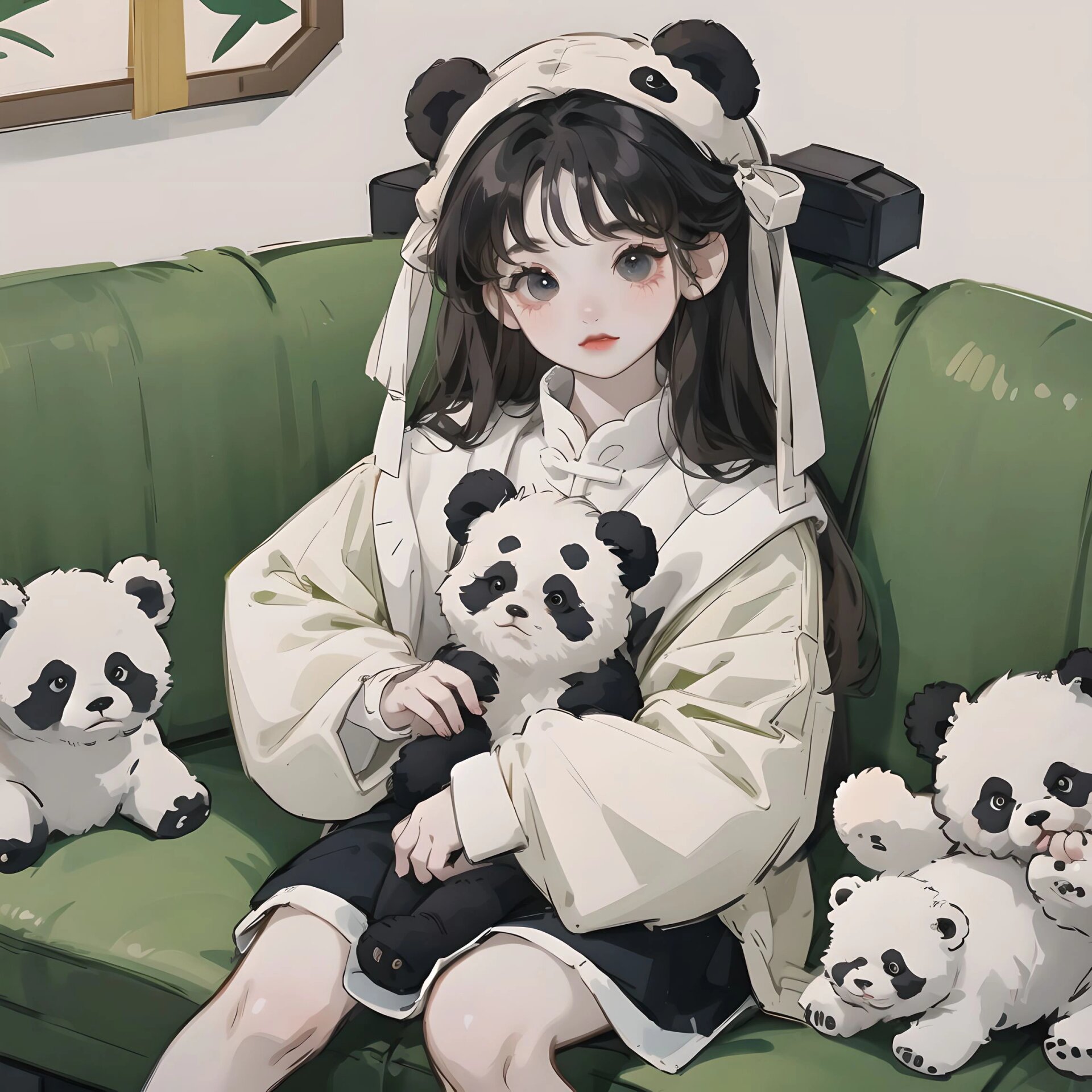 仙女头像|熊猫拟人01