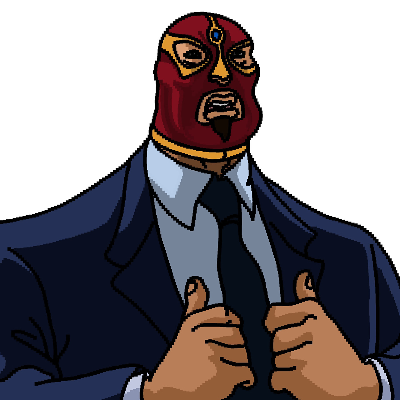 牛战士从不摘下他的面具